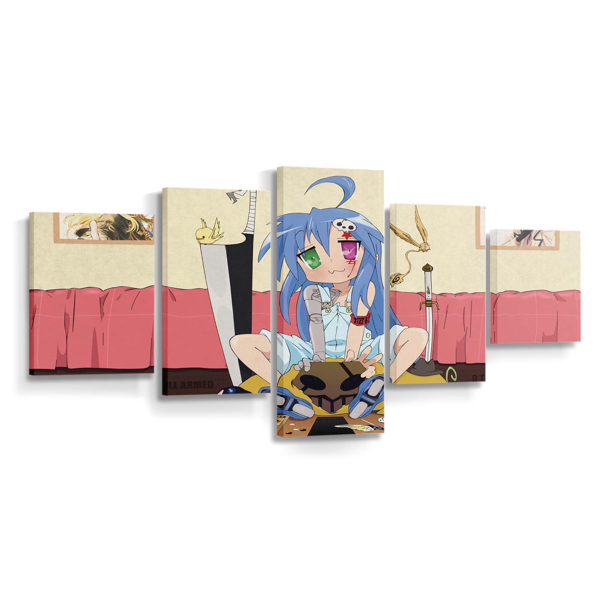 Anime Girls Cartoon Soul Eater Code Geass - Anime Wandbild - Leinwandbild illustrationanimeanime girlscartoonsoul eatercode geass