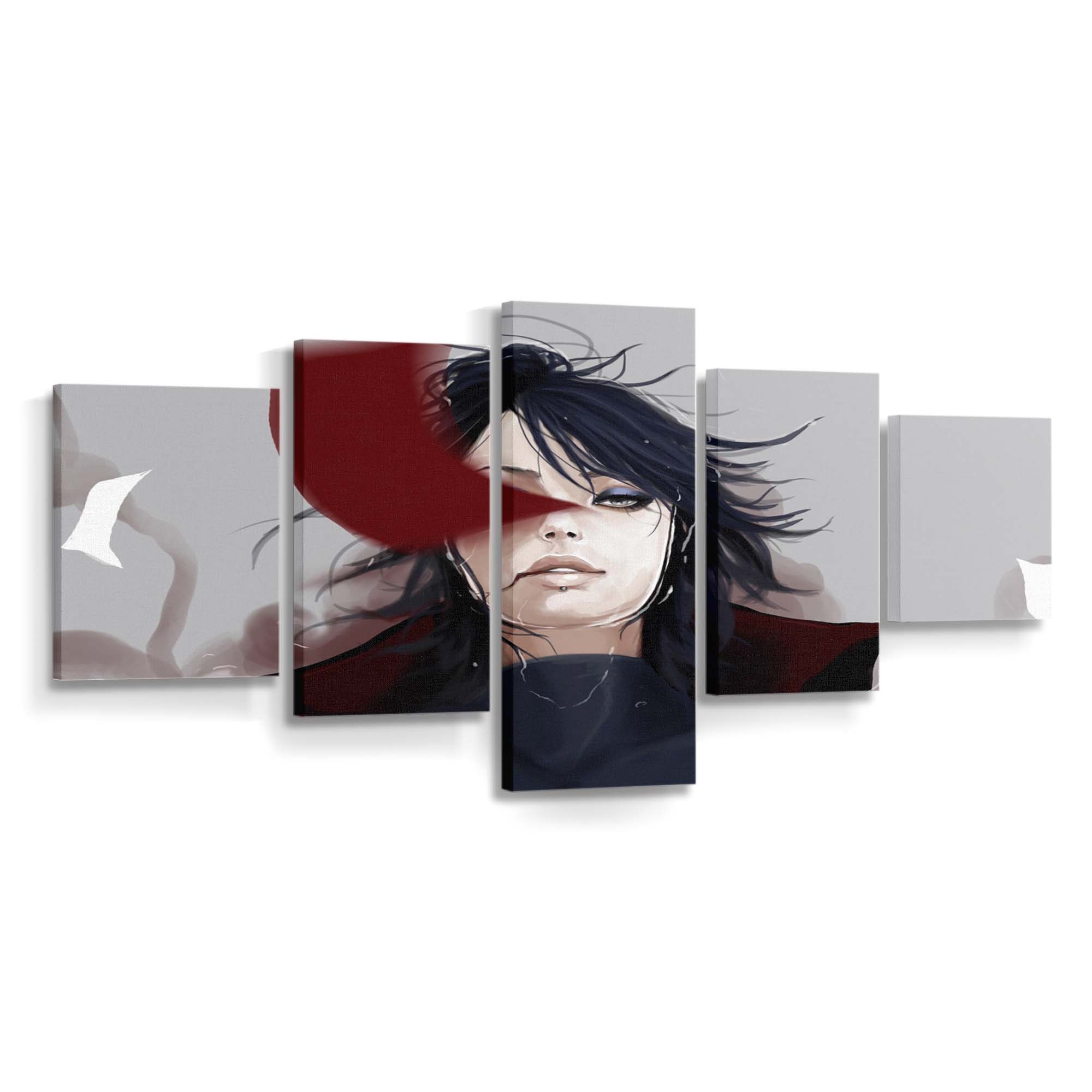 Anime Girls Manga Naruto Shippuuden Black Hair - Anime Wandbild - Leinwandbild illustrationanimeanime girlsmanganaruto shippuudenblack hair