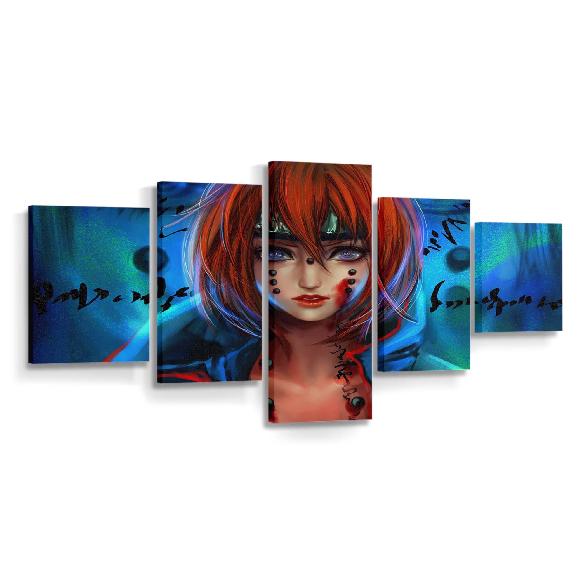 Anime Girls Manga Naruto Shippuuden Redhead - Anime Wandbild - Leinwandbild illustrationanimeanime girlsmanganaruto shippuudenredhead