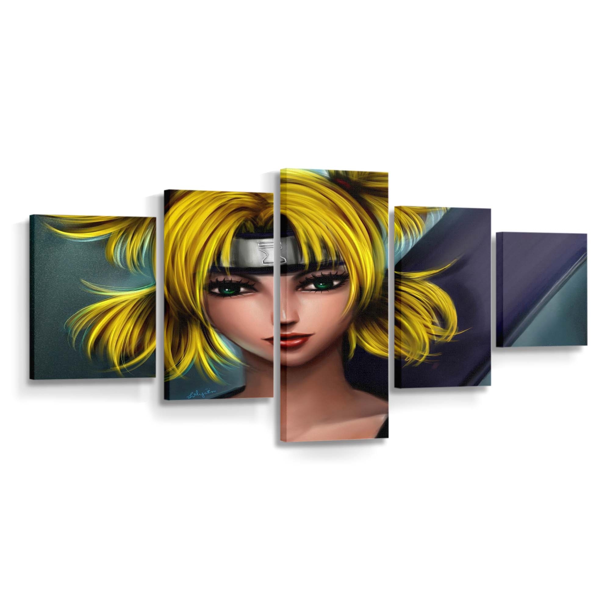 Anime Girls Manga Naruto Shippuuden Temari - Anime Wandbild - Leinwandbild illustrationanimeanime girlsmanganaruto shippuudentemari