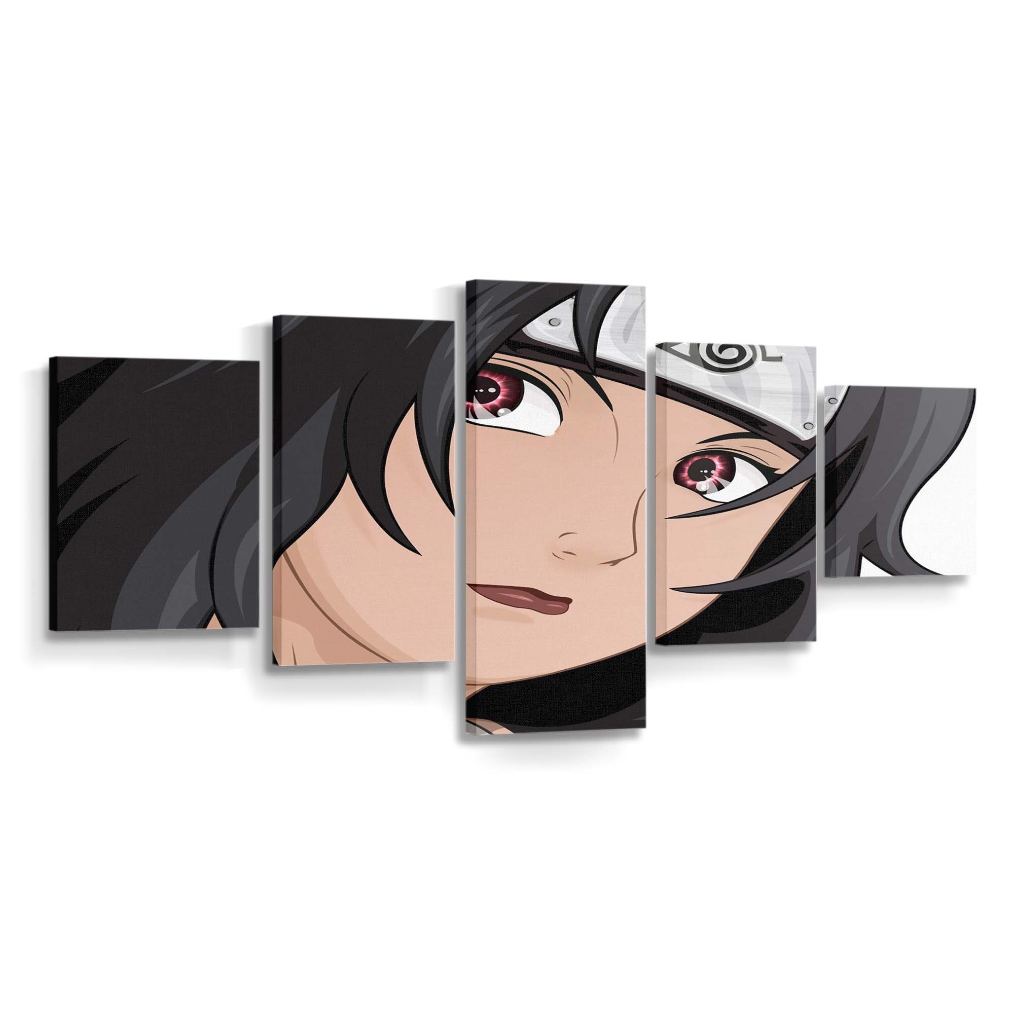 Anime Brunette Cartoon Black Hair Band - Anime Wandbild - Leinwandbild illustrationanimebrunettecartoonblack hairband