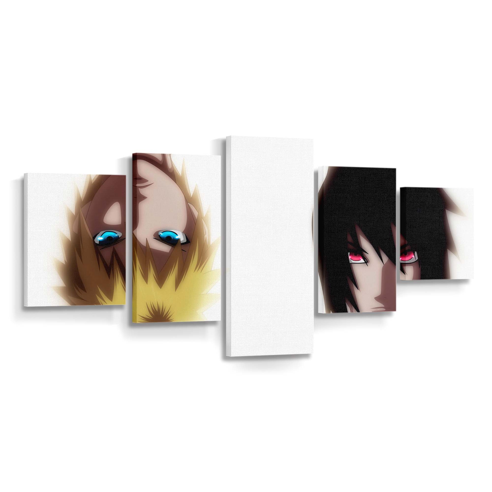 Anime Cartoon Black Hair Uzumaki Naruto Uchiha Sasuke - Anime Wandbild - Leinwandbild illustrationanimecartoonblack hairuzumaki narutouchiha sasuke