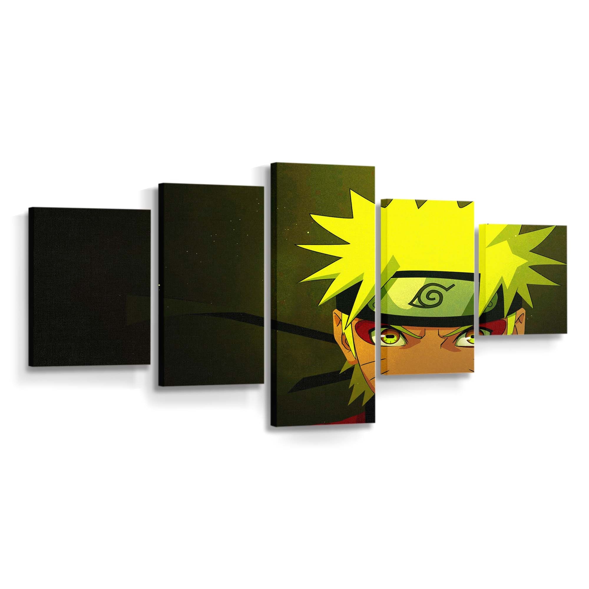 Anime Cartoon Green Yellow Graphic Design - Anime Wandbild - Leinwandbild illustrationanimecartoongreenyellowgraphic design