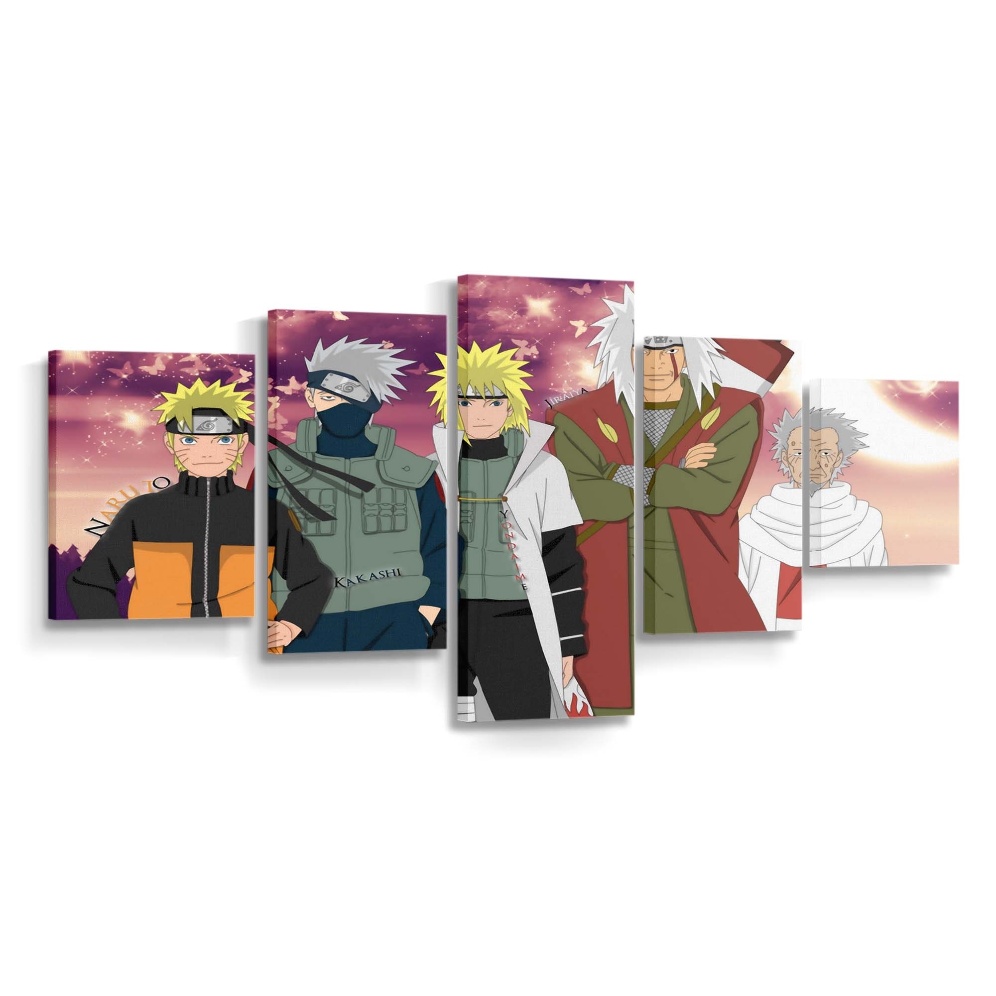 Anime Cartoon Guys Yondaime Posture - Anime Wandbild - Leinwandbild illustrationanimecartoonguysyondaimeposture