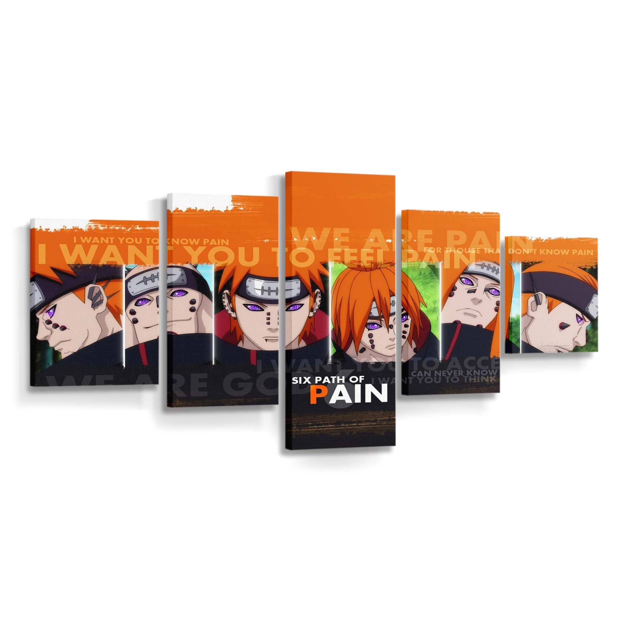 Anime Cartoon Naruto Shippuuden Pein Poster - Anime Wandbild - Leinwandbild illustrationanimecartoonnaruto shippuudenpeinposter