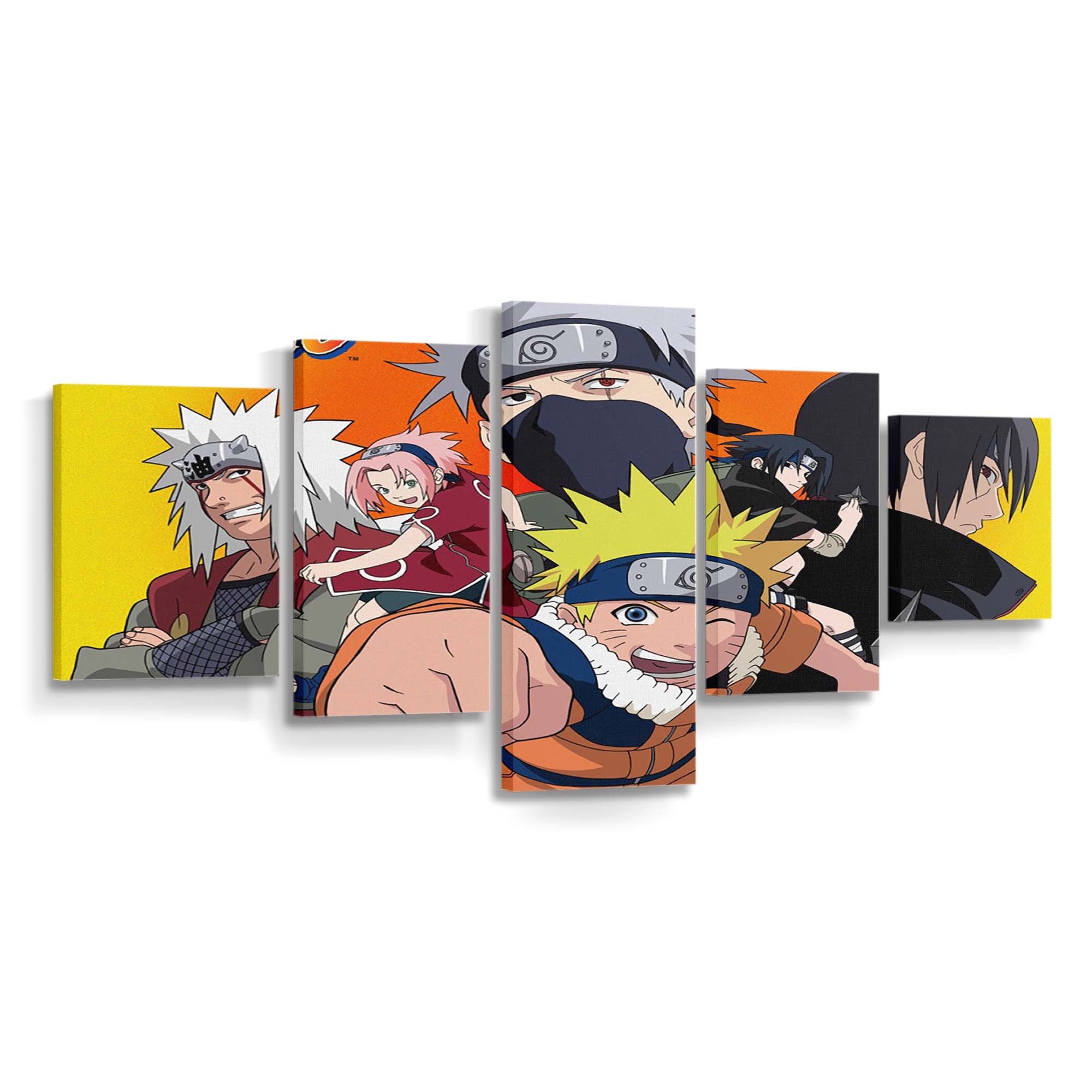 Anime Cartoon Naruto Shippuuden Uzumaki Naruto Hatake Kakashi - Anime Wandbild - Leinwandbild illustrationanimecartoonnaruto shippuudenuzumaki narutohatake kakashi 0001