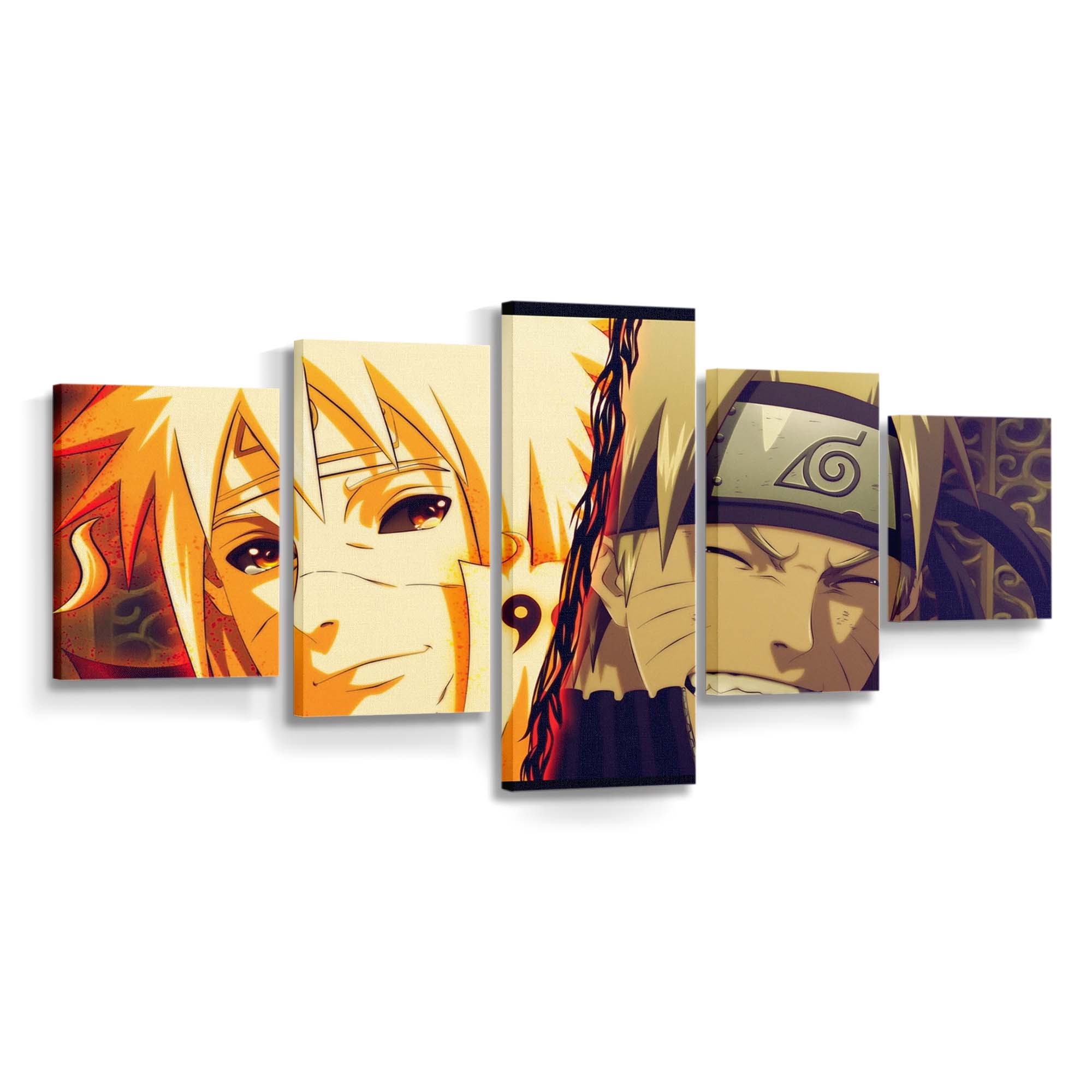 Anime Cartoon Naruto Shippuuden Uzumaki Naruto Namikaze Minato - Anime Wandbild - Leinwandbild illustrationanimecartoonnaruto shippuudenuzumaki narutonamikaze minato
