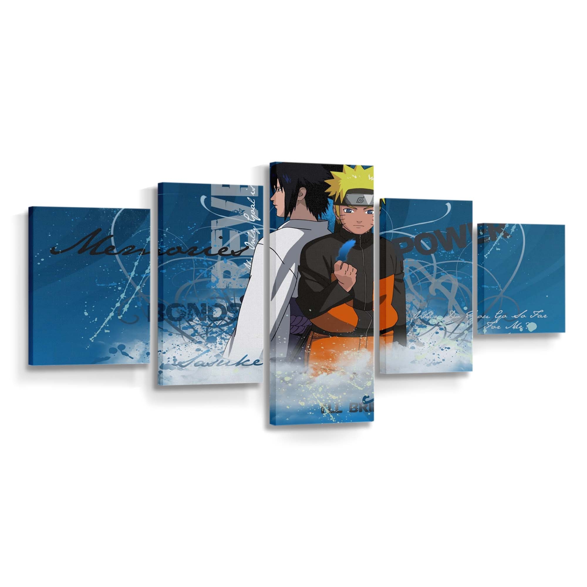 Anime Cartoon Naruto Shippuuden Uzumaki Naruto Uchiha Sasuke - Anime Wandbild - Leinwandbild illustrationanimecartoonnaruto shippuudenuzumaki narutouchiha sasuke 0004