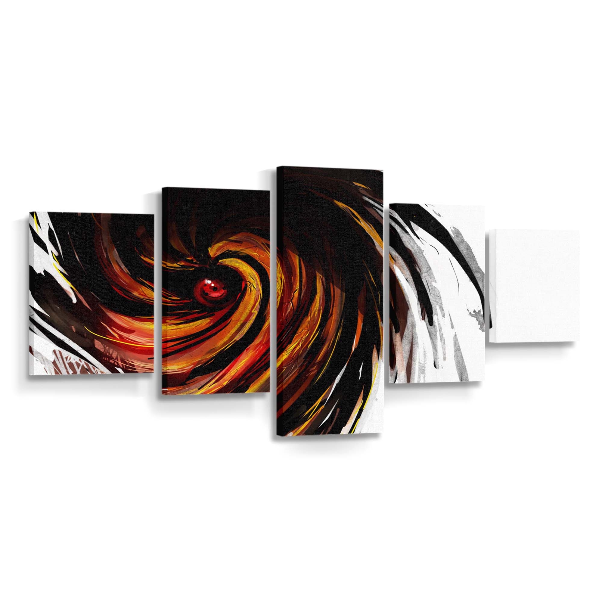 Anime Drawing Abstract Artwork Spiral - Anime Wandbild - Leinwandbild illustrationanimedrawingabstractartworkspiral