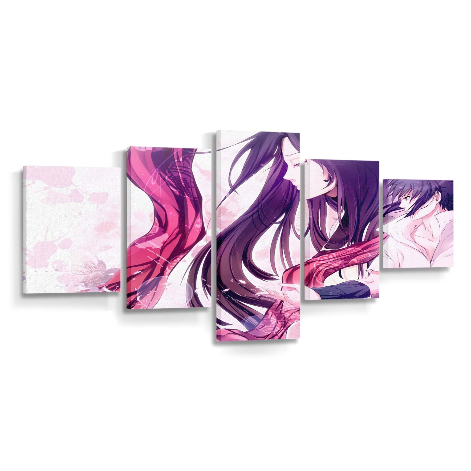 Anime Drawing Scarf Art Boy - Anime Wandbild - Leinwandbild illustrationanimedrawingscarfartboy