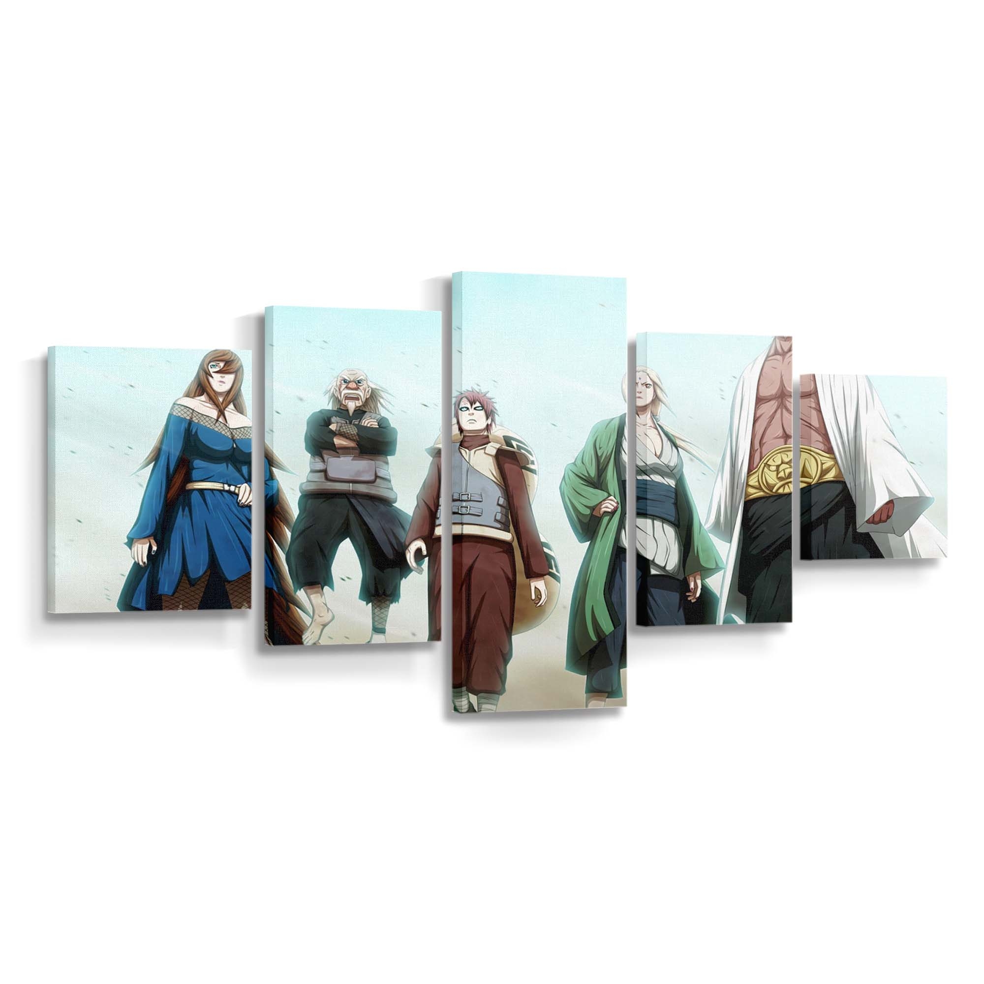 Anime Manga Naruto Shippuuden Gaara Tsunade - Anime Wandbild - Leinwandbild illustrationanimemanganaruto shippuudengaaratsunade