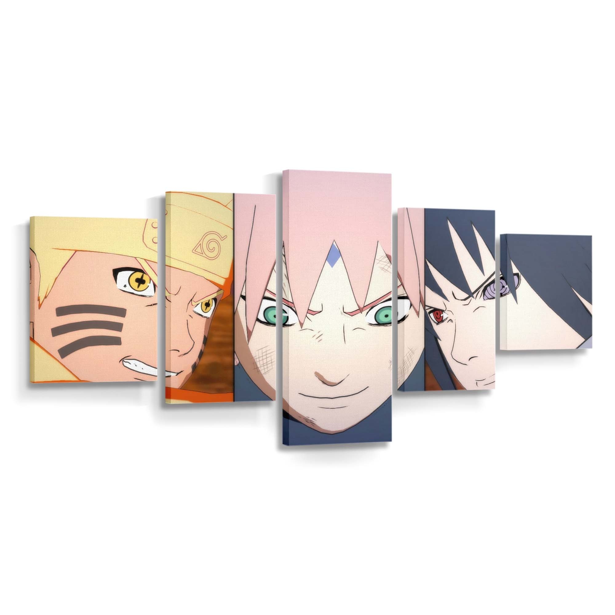 Anime Naruto Shippuuden Face Drawing Cartoon - Anime Wandbild - Leinwandbild illustrationanimenaruto shippuudenfacedrawingcartoon