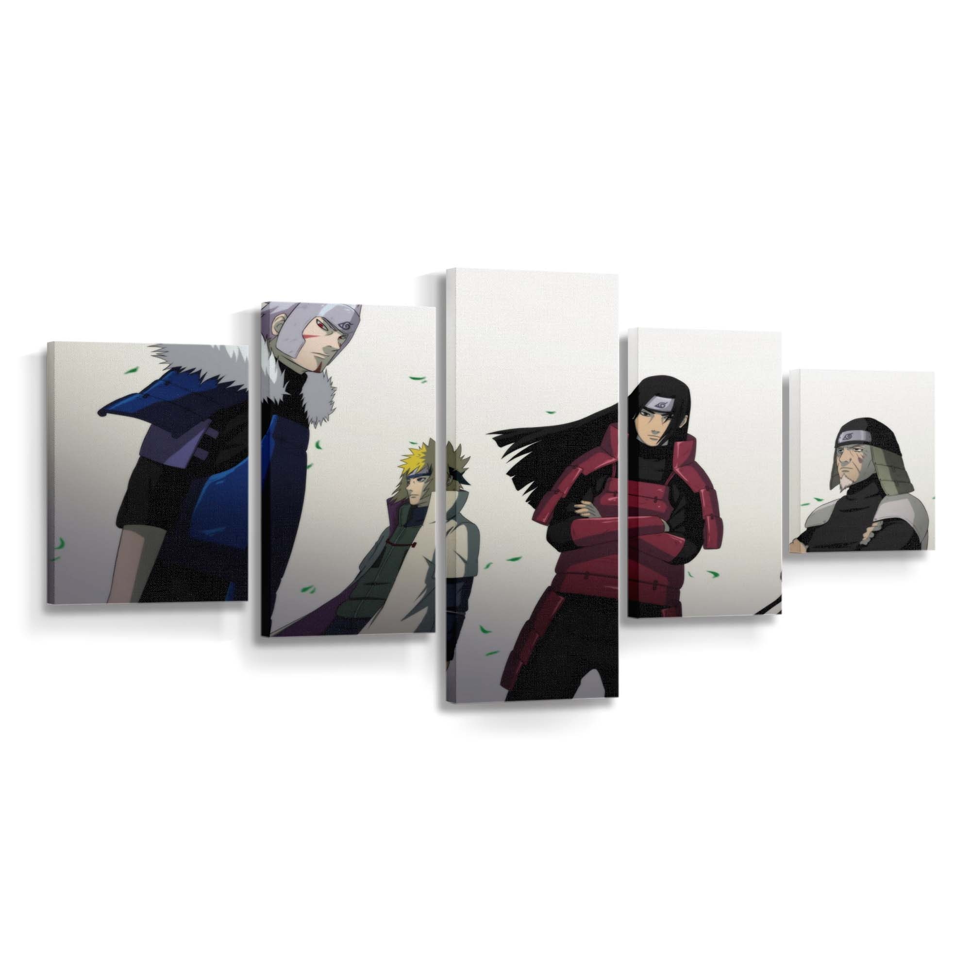 Anime Naruto Shippuuden Namikaze Minato Hokage Tobirama Senju - Anime Wandbild - Leinwandbild illustrationanimenaruto shippuudennamikaze minatohokagetobirama senju