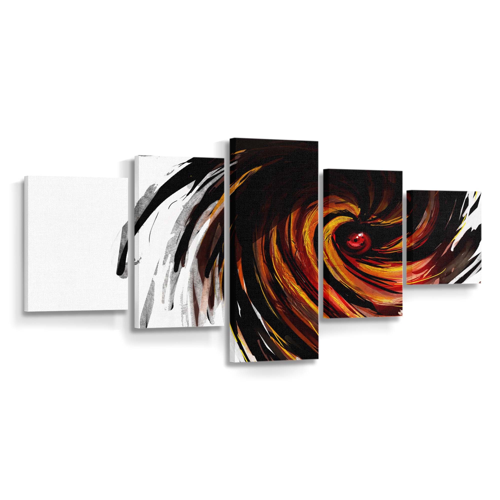 Anime Naruto Shippuuden Sharingan Uchiha Obito Abstract - Anime Wandbild - Leinwandbild illustrationanimenaruto shippuudensharinganuchiha obitoabstract