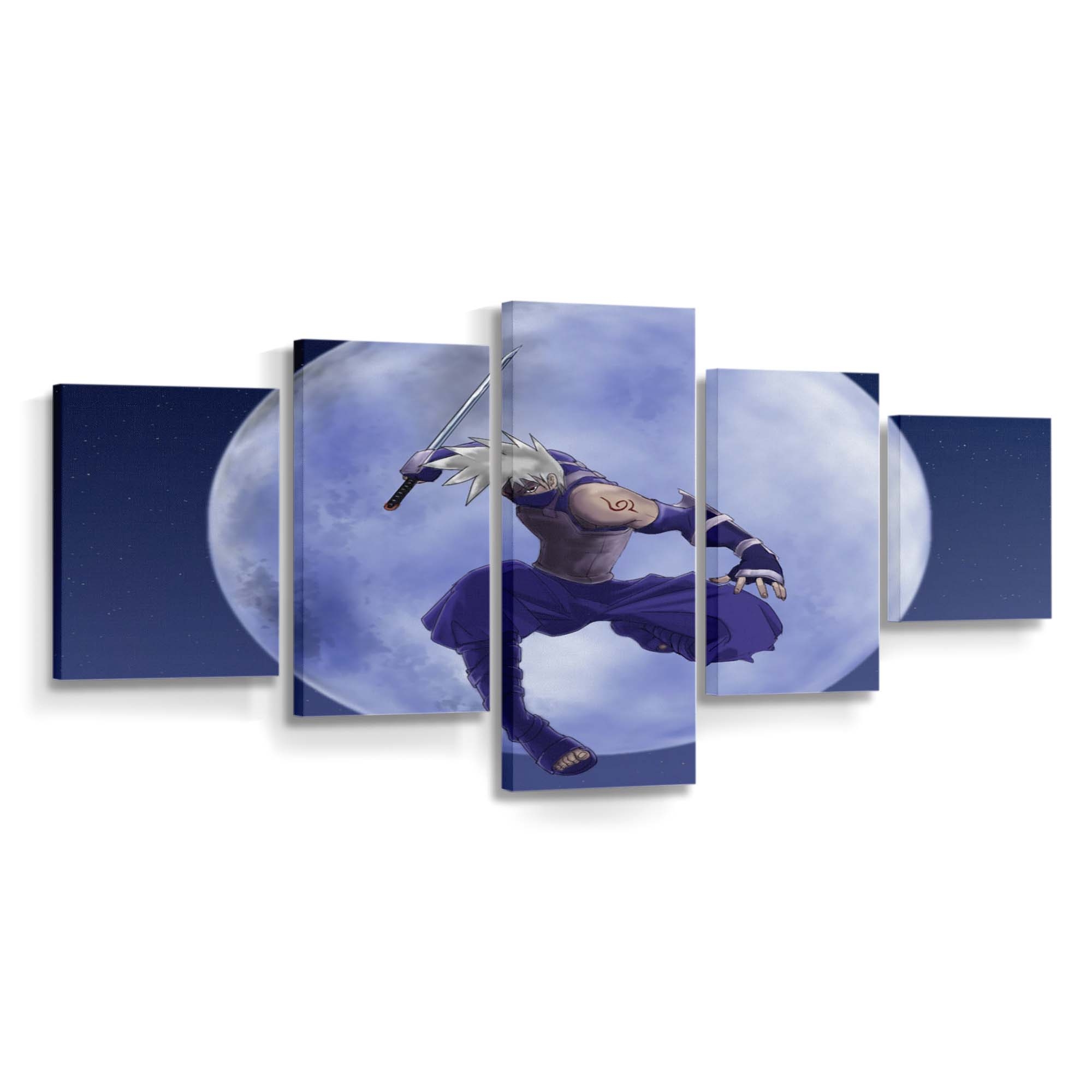 Hatake Kakashi Space Earmoon Arms - Anime Wandbild - Leinwandbild illustrationhatake kakashispaceearthmoonarms
