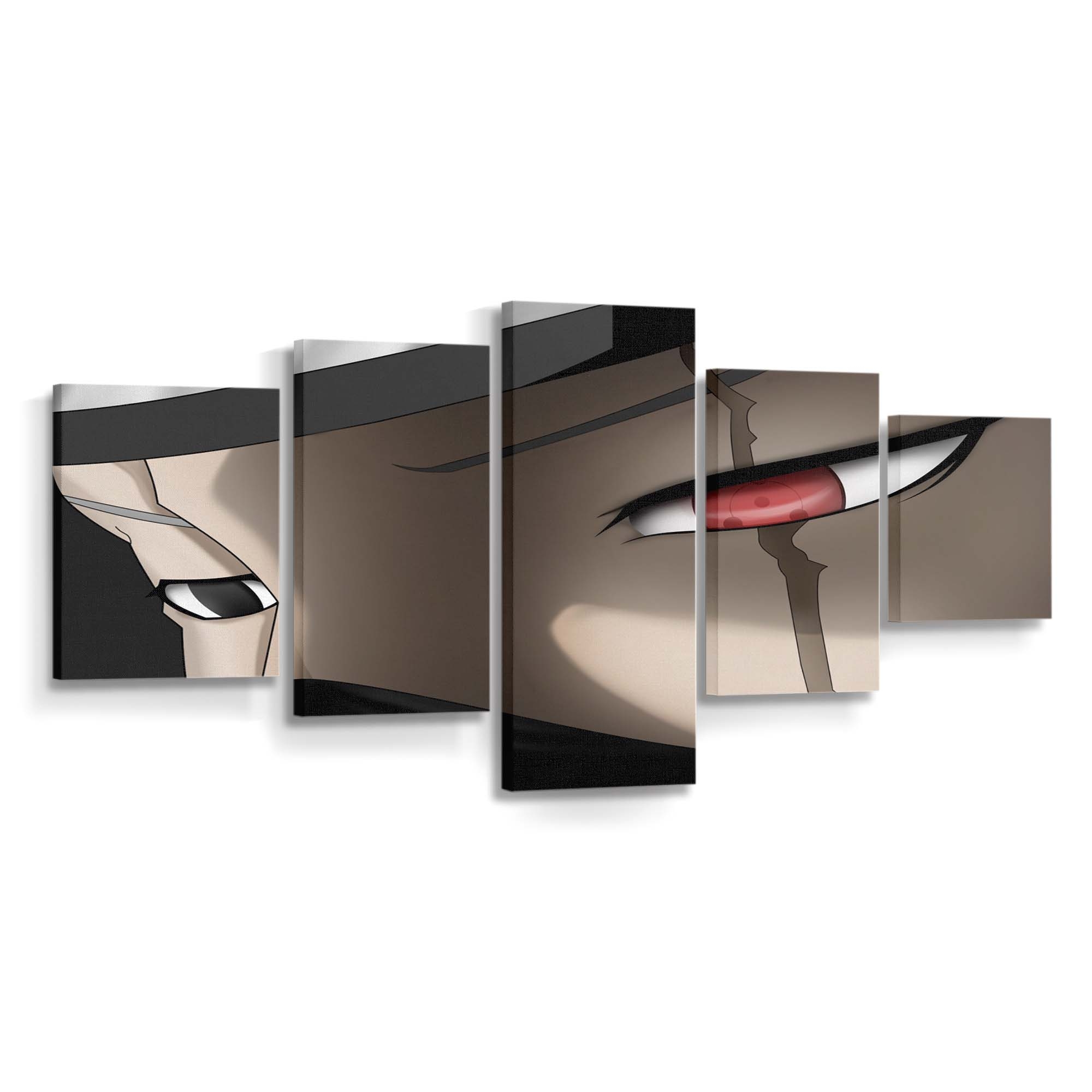 Naruto Shippuuden Black Glasses Glass Hatake Kakashi - Anime Wandbild - Leinwandbild illustrationnaruto shippuudenblackglassesglasshatake kakashi