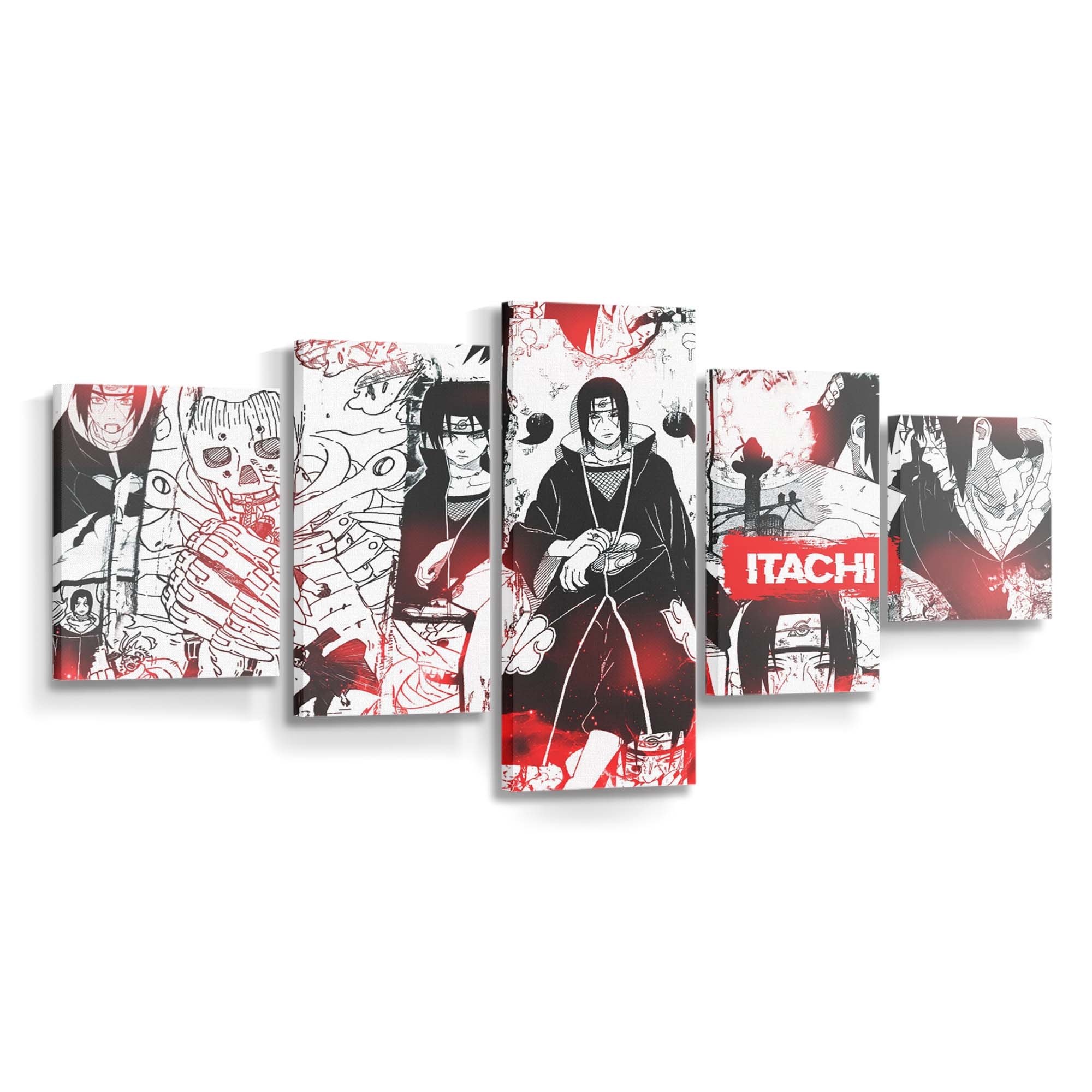 Naruto Anime Manga Collage Uchiha Itachi Susanoo Character - Anime Wandbild - Leinwandbild naruto animemangacollageuchiha itachisusanoo character