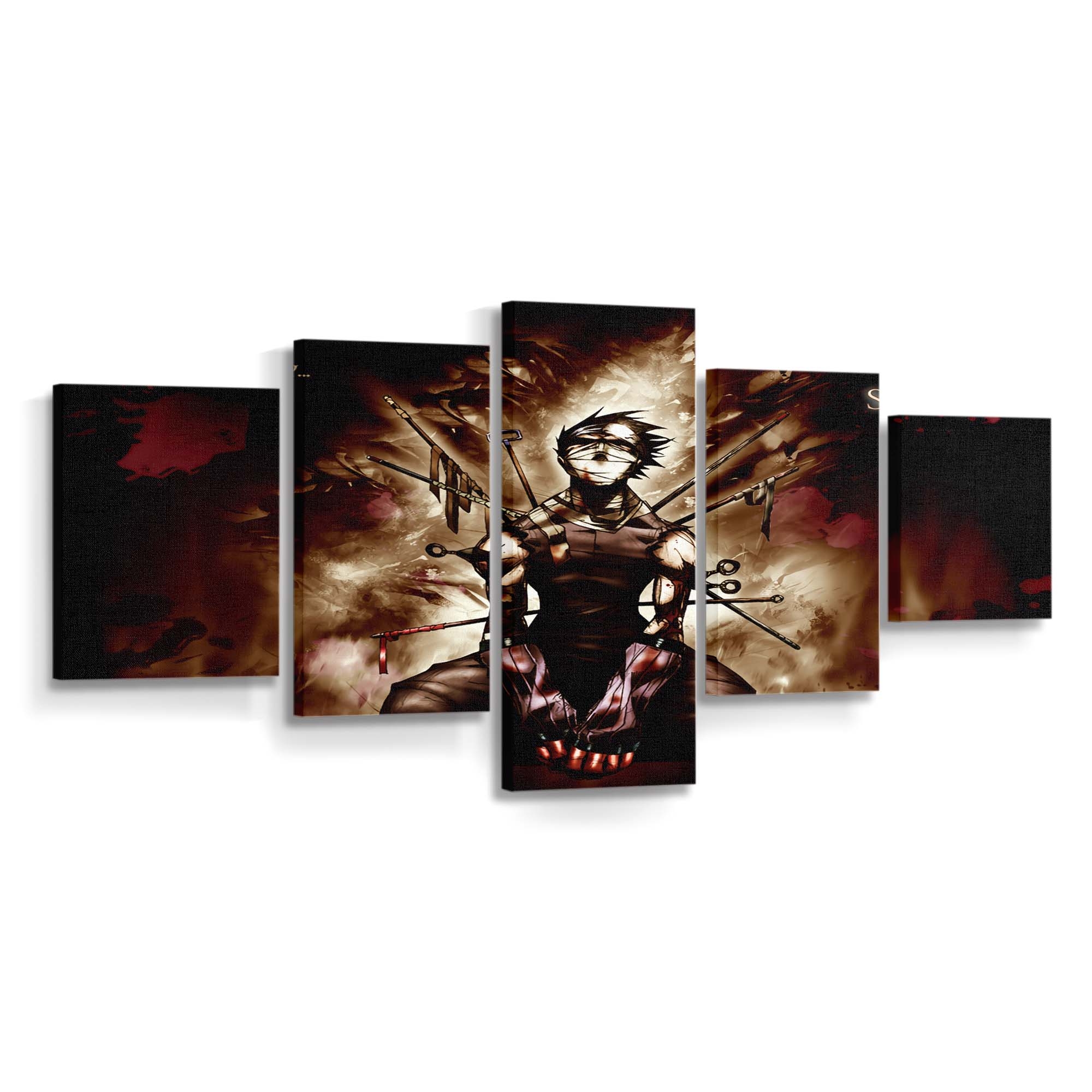 Naruto Anime Momochi Zabuza Dark Blood Dead - Anime Wandbild - Leinwandbild naruto animemomochi zabuzadarkblooddead