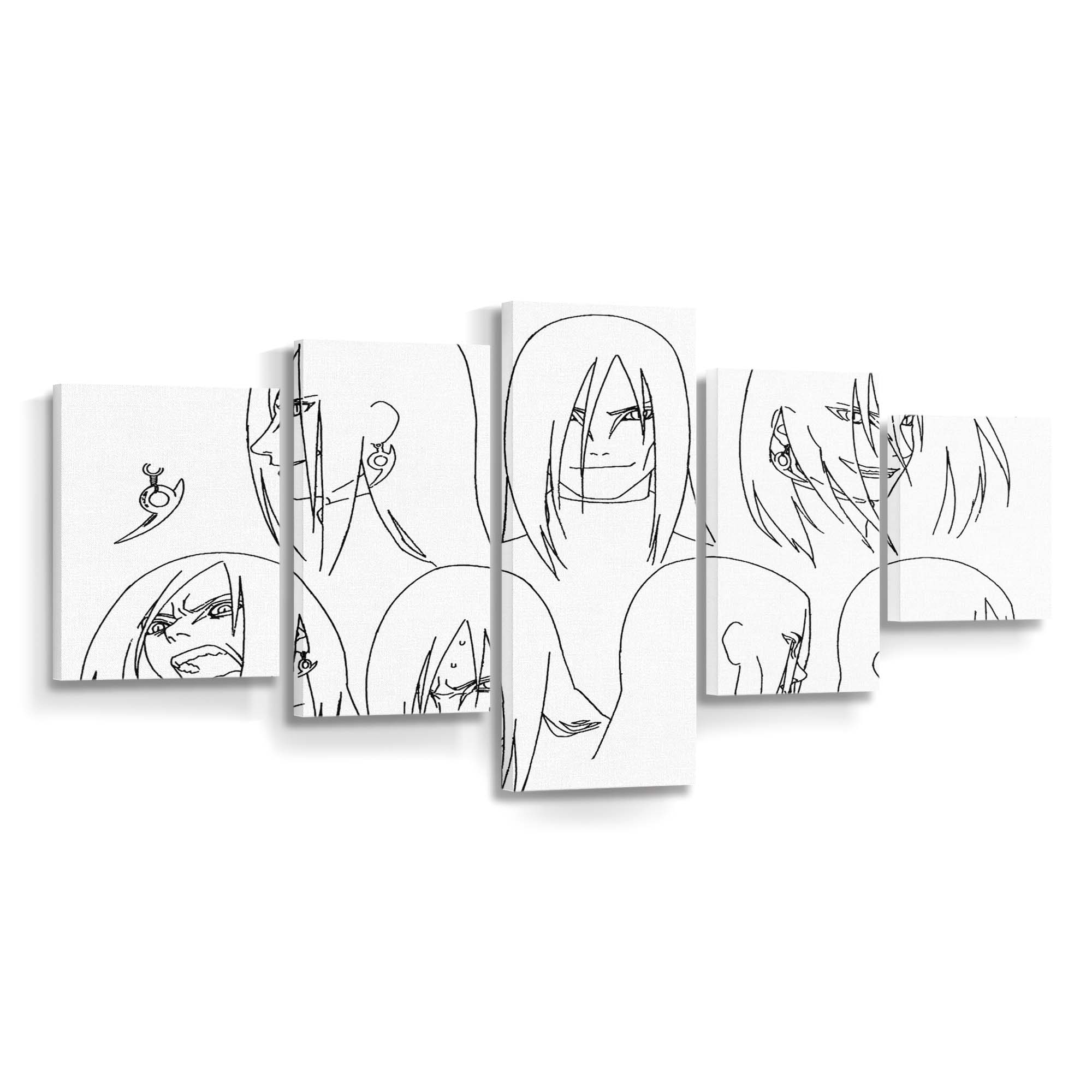 Naruto Anime Artwork Deluxe – Emotion In Farbe - Anime Wandbild - Leinwandbild naruto animeoutline 0012