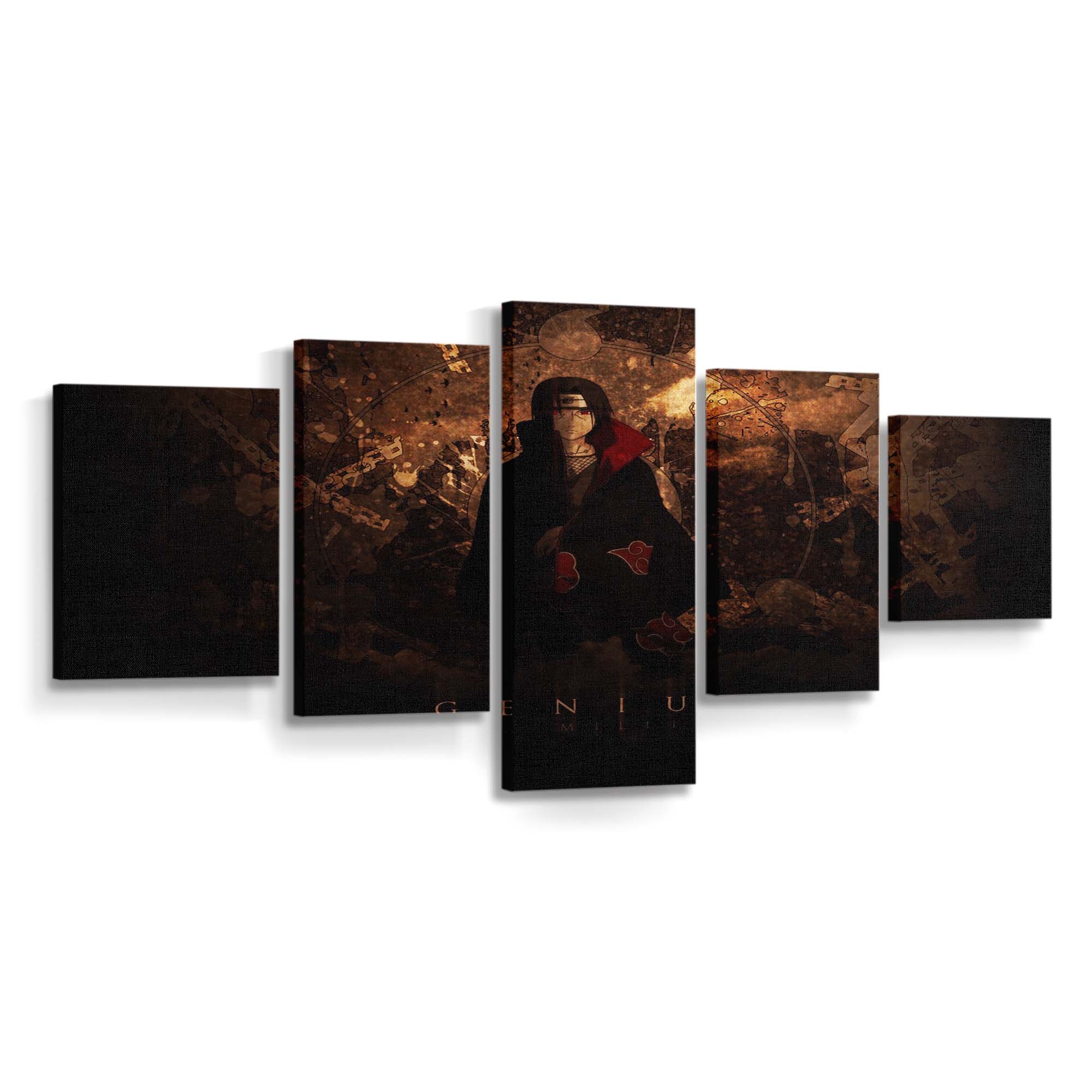 Naruto Shippuuden Grunge Midnight Akatsuki Uchiha Itachi Darkness - Anime Wandbild - Leinwandbild naruto shippuudengrungemidnightakatsukiuchiha itachidarkness