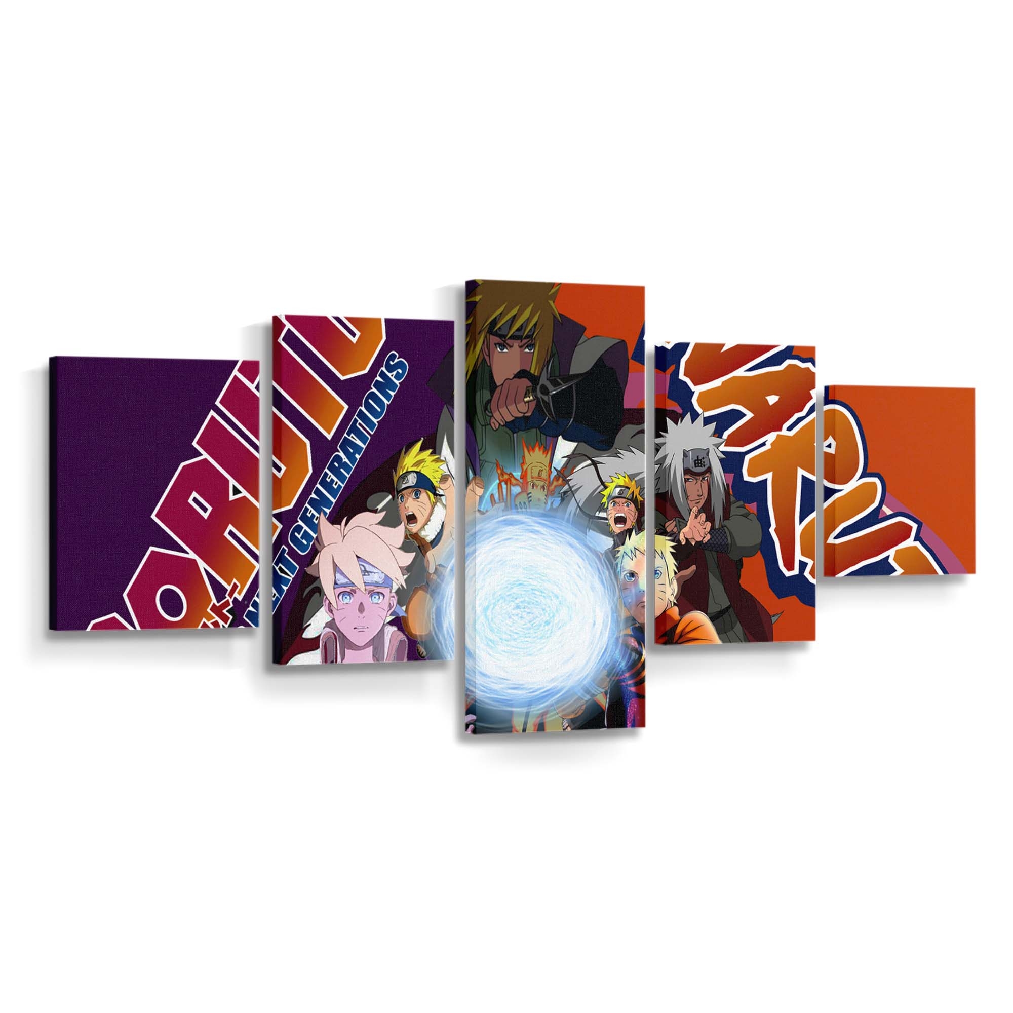 Naruto Shippuuden Namikaze Minato Boruto Naruto Next Generations Rasengan - Anime Wandbild - Leinwandbild naruto shippuudennamikaze minatoboruto naruto next generationsrasengan