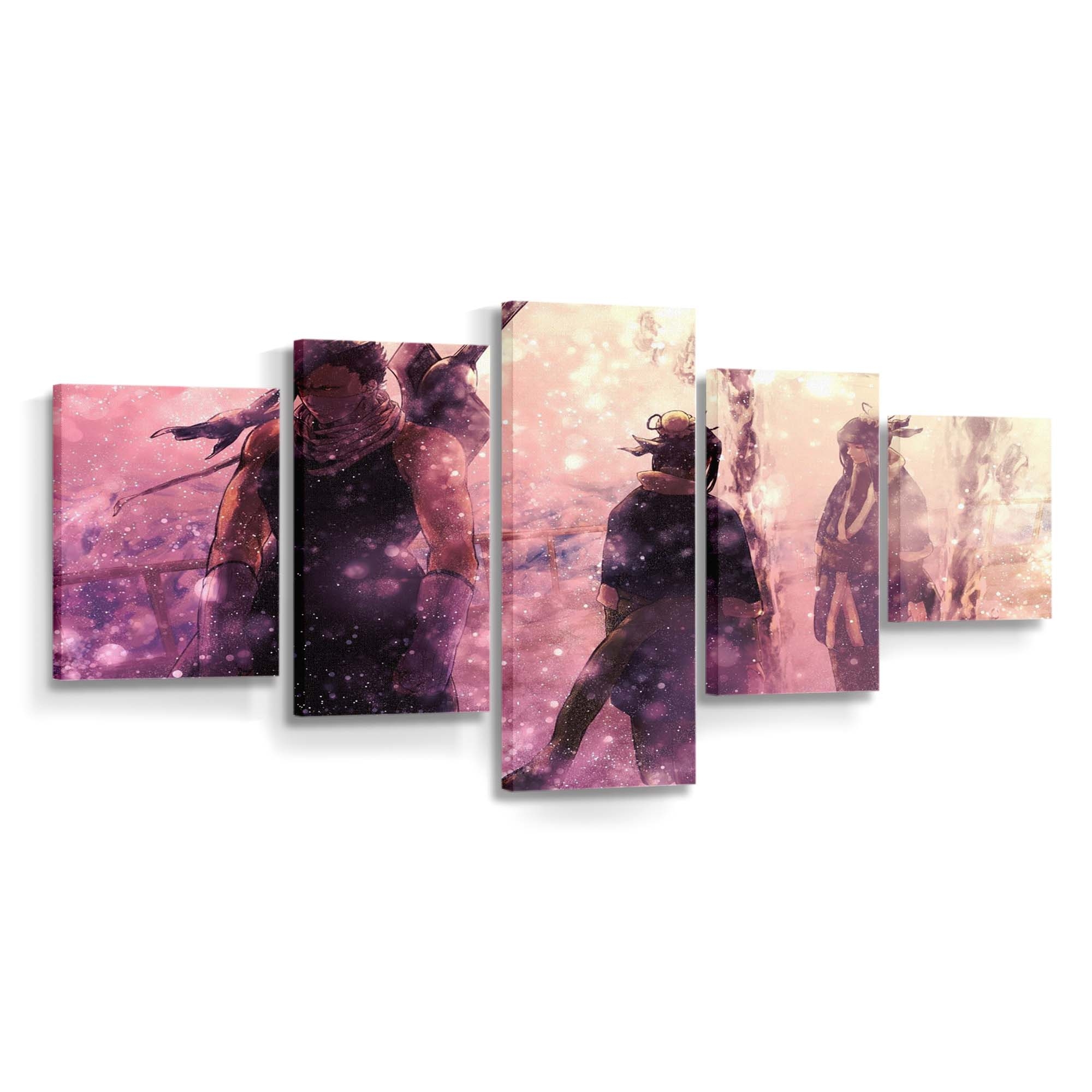 Naruto Shippuuden Snow Winter Mirror Bokeh Mythology - Anime Wandbild - Leinwandbild naruto shippuudensnowwintermirrorbokehmythology