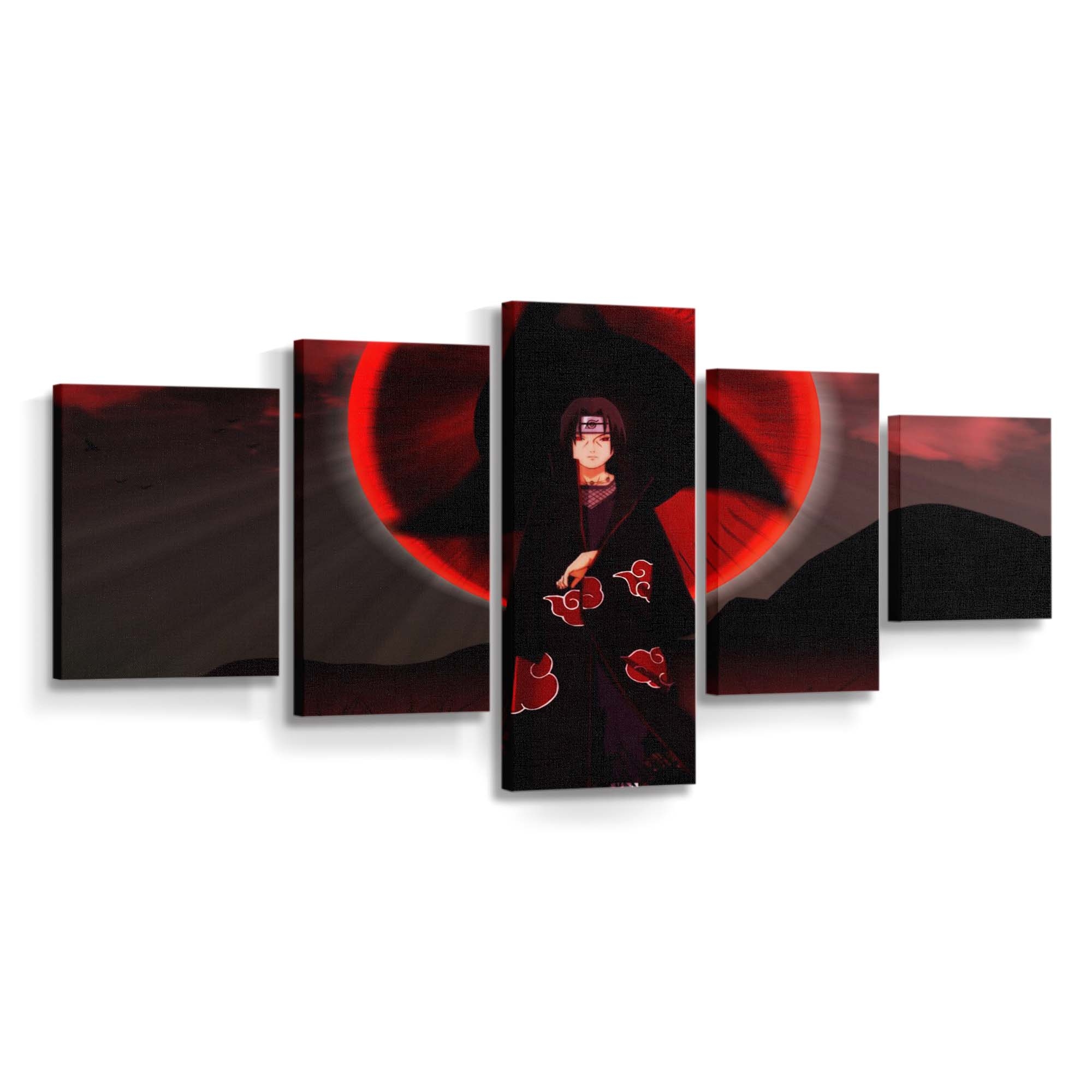 Naruto Shippuuden Uchiha Itachi Red Sharingan Entertainment Dance - Anime Wandbild - Leinwandbild naruto shippuudenuchiha itachiredsharinganentertainmentdance