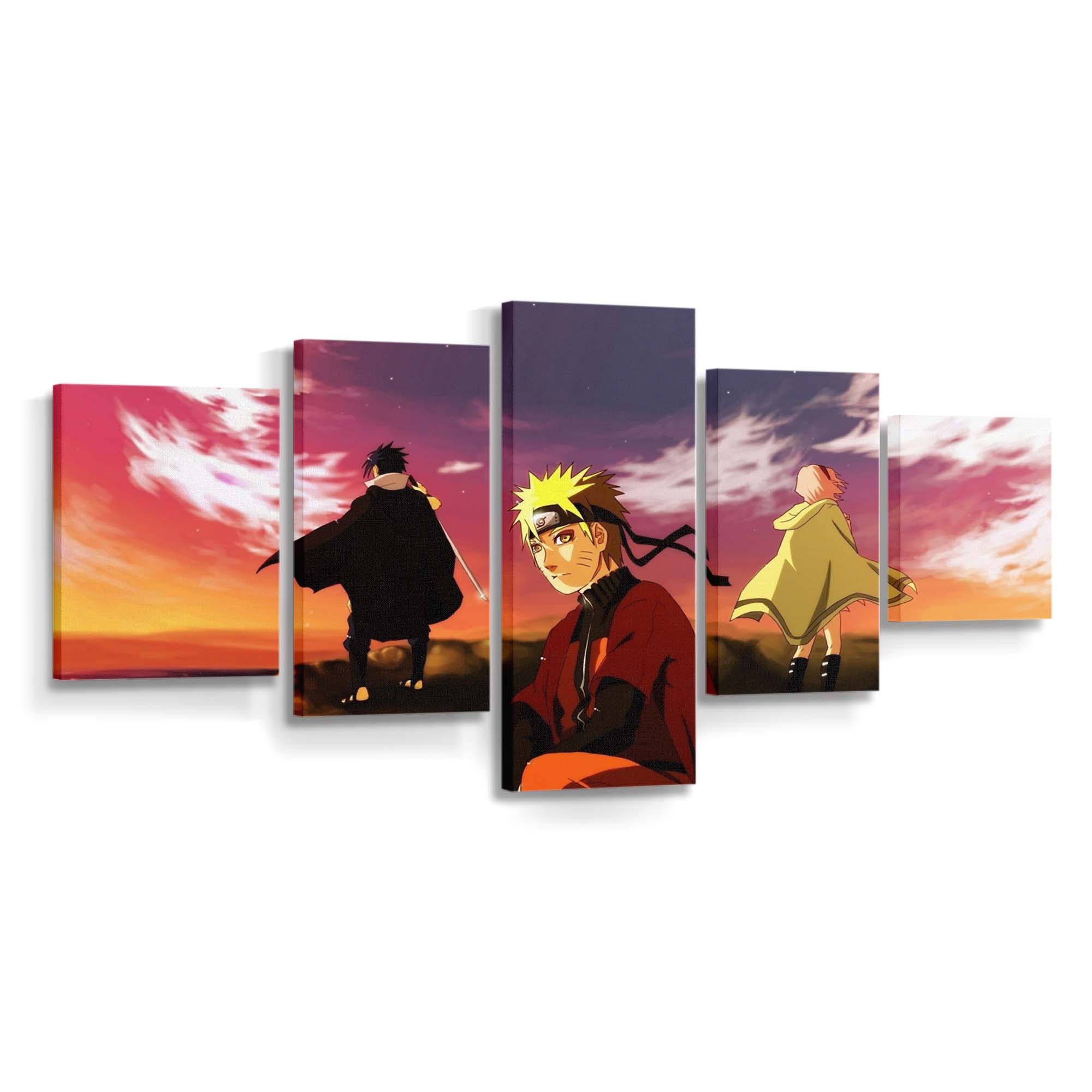 Naruto Shippuuden Uchiha Sasuke Naruto Anime Sakura Naruto Sage Mode - Anime Wandbild - Leinwandbild naruto shippuudenuchiha sasukenaruto animesakura narutosage mode