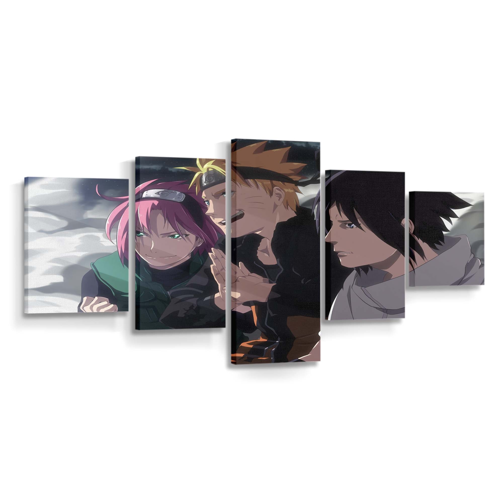 Naruto Shippuuden Uchiha Sasuke Sakura Haruno - Anime Wandbild - Leinwandbild naruto shippuudenuchiha sasukesakura haruno