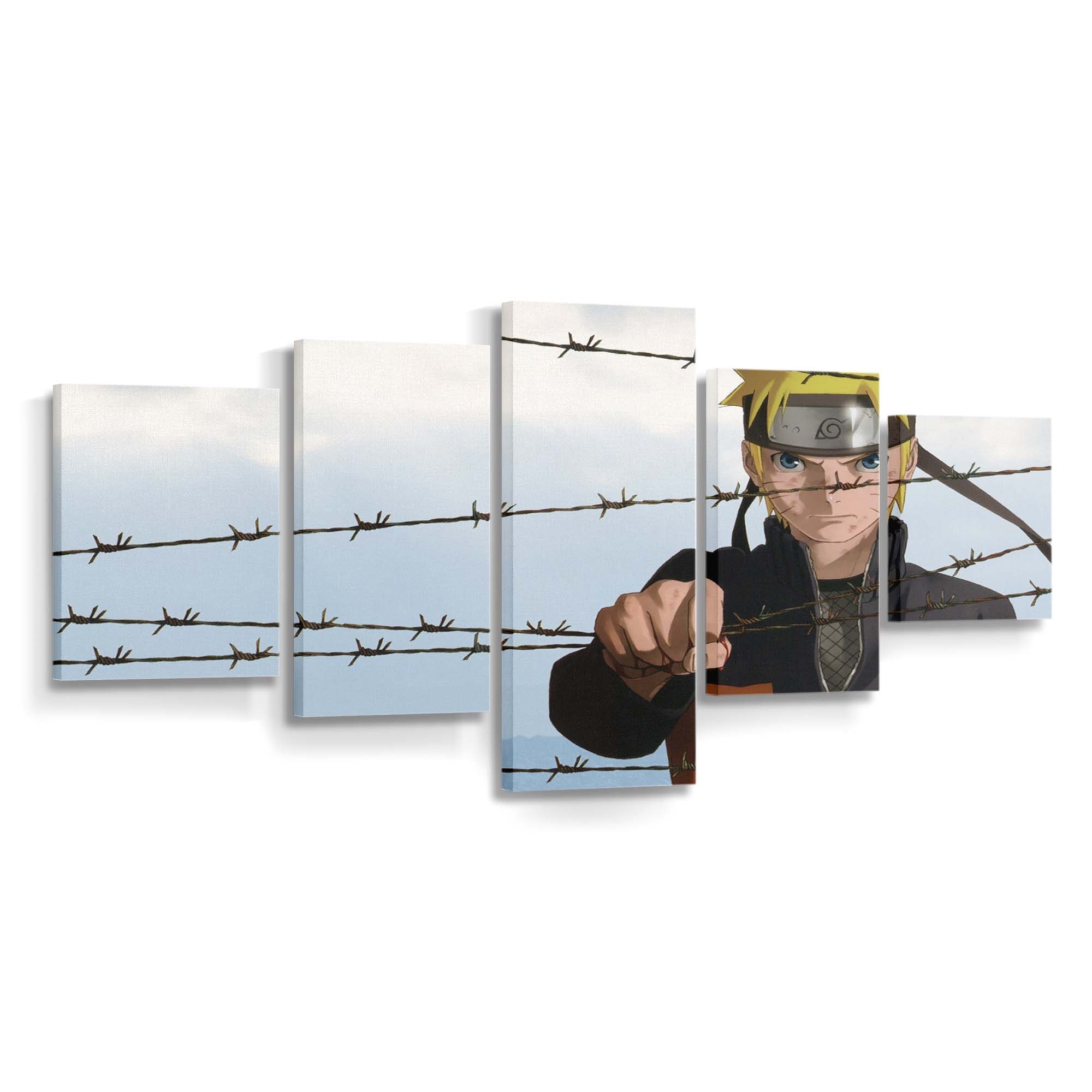 Naruto Shippuuden Uzumaki Naruto Barbed Wire Fence - Anime Wandbild - Leinwandbild naruto shippuudenuzumaki naruto1900x1200 pxbarbed wirefence