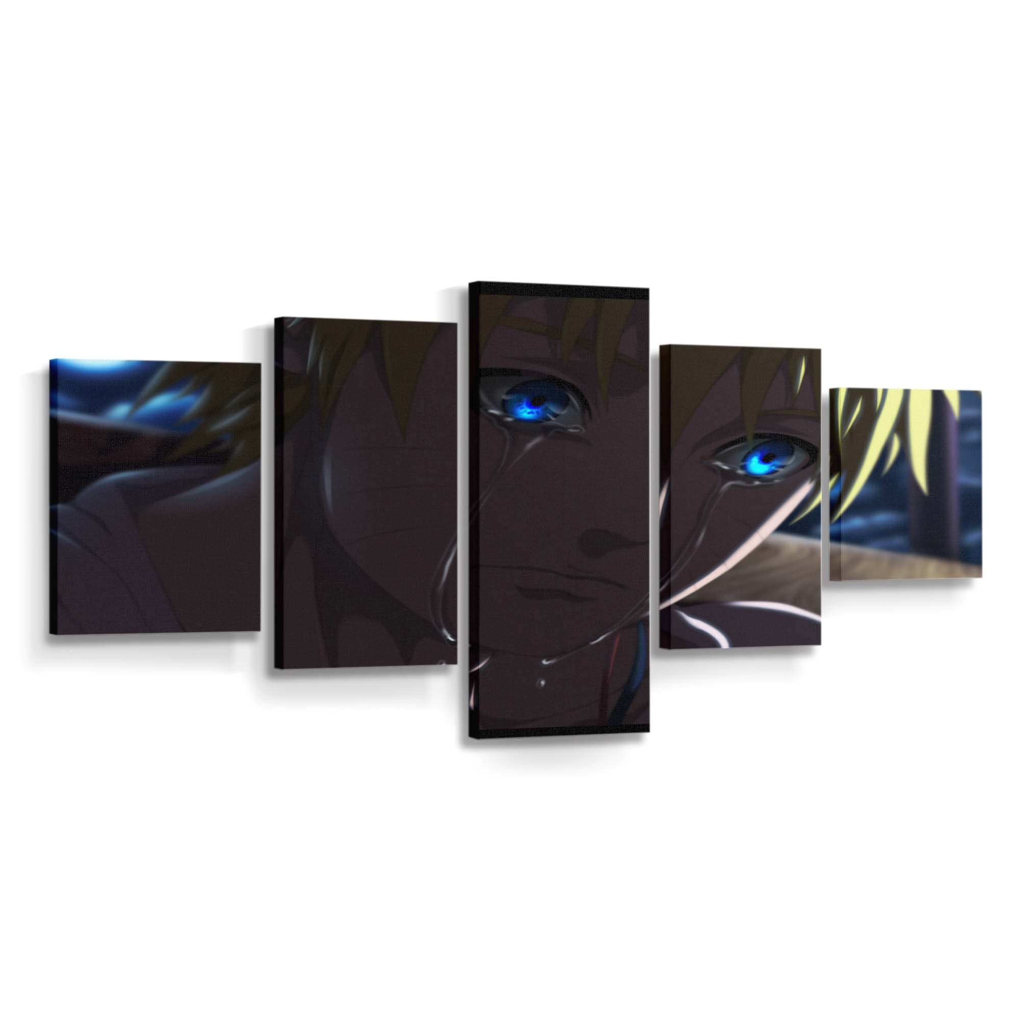 Naruto Shippuuden Uzumaki Naruto Crying Blue Eyes - Anime Wandbild - Leinwandbild naruto shippuudenuzumaki narutocryingblue eyes