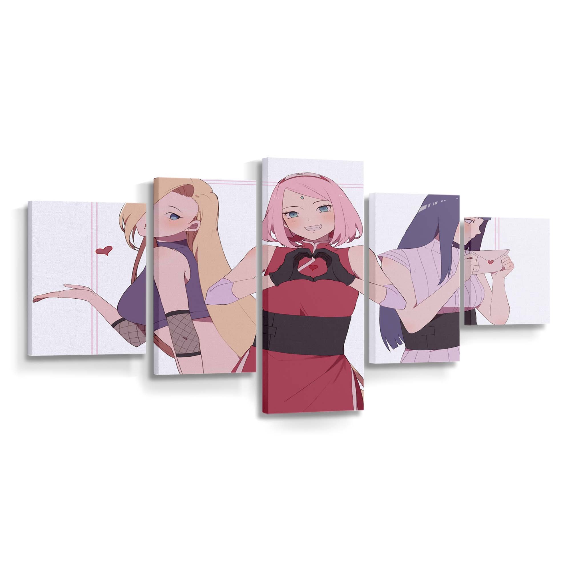 Naruto Shippuuden Uzumaki Naruto Haruno Sakura Yamanaka Ino - Anime Wandbild - Leinwandbild naruto shippuudenuzumaki narutoharuno sakurayamanaka ino