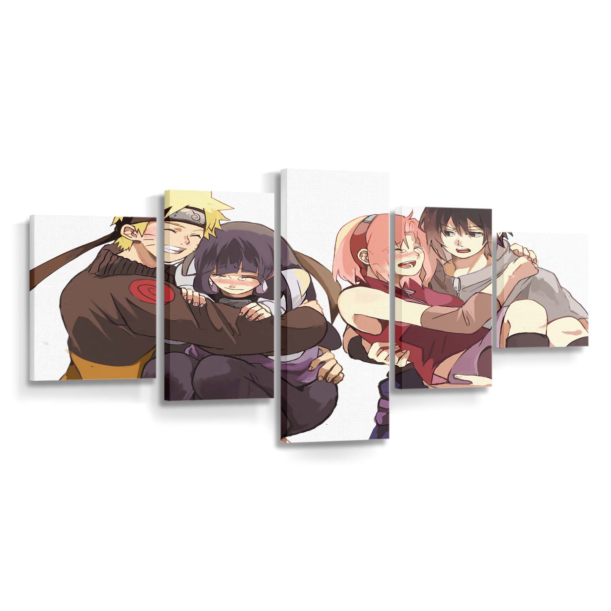 Naruto Shippuuden – Uzumaki Naruto & Hinata Hyūga: Liebe Im Schatten Des Krieges - Anime Wandbild - Leinwandbild naruto shippuudenuzumaki narutohinata hy ga naruto shippudenharuno sakurauchiha sasuke