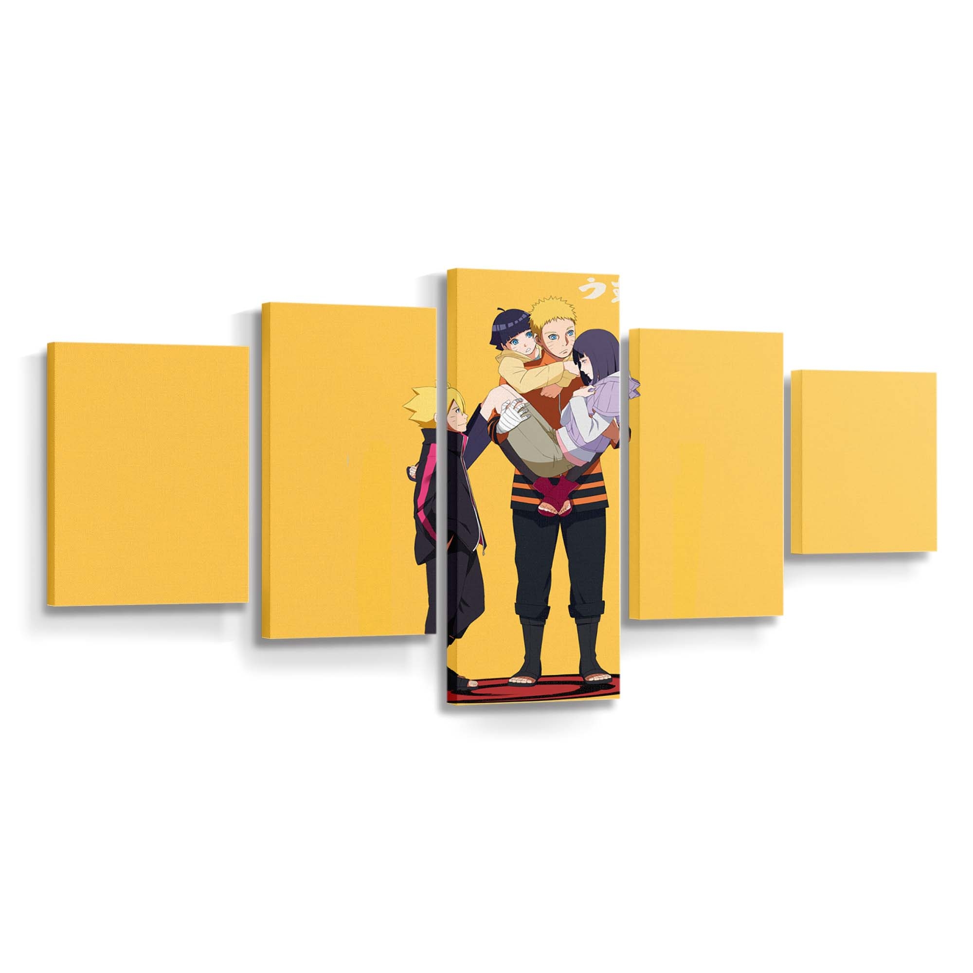 Naruto Shippuuden – Familie Uzumaki: Naruto, Hinata, Boruto Und Himawari Vereint - Anime Wandbild - Leinwandbild naruto shippuudenuzumaki narutohinata hy ga naruto shippudenuzumaki borutouzumaki himawari