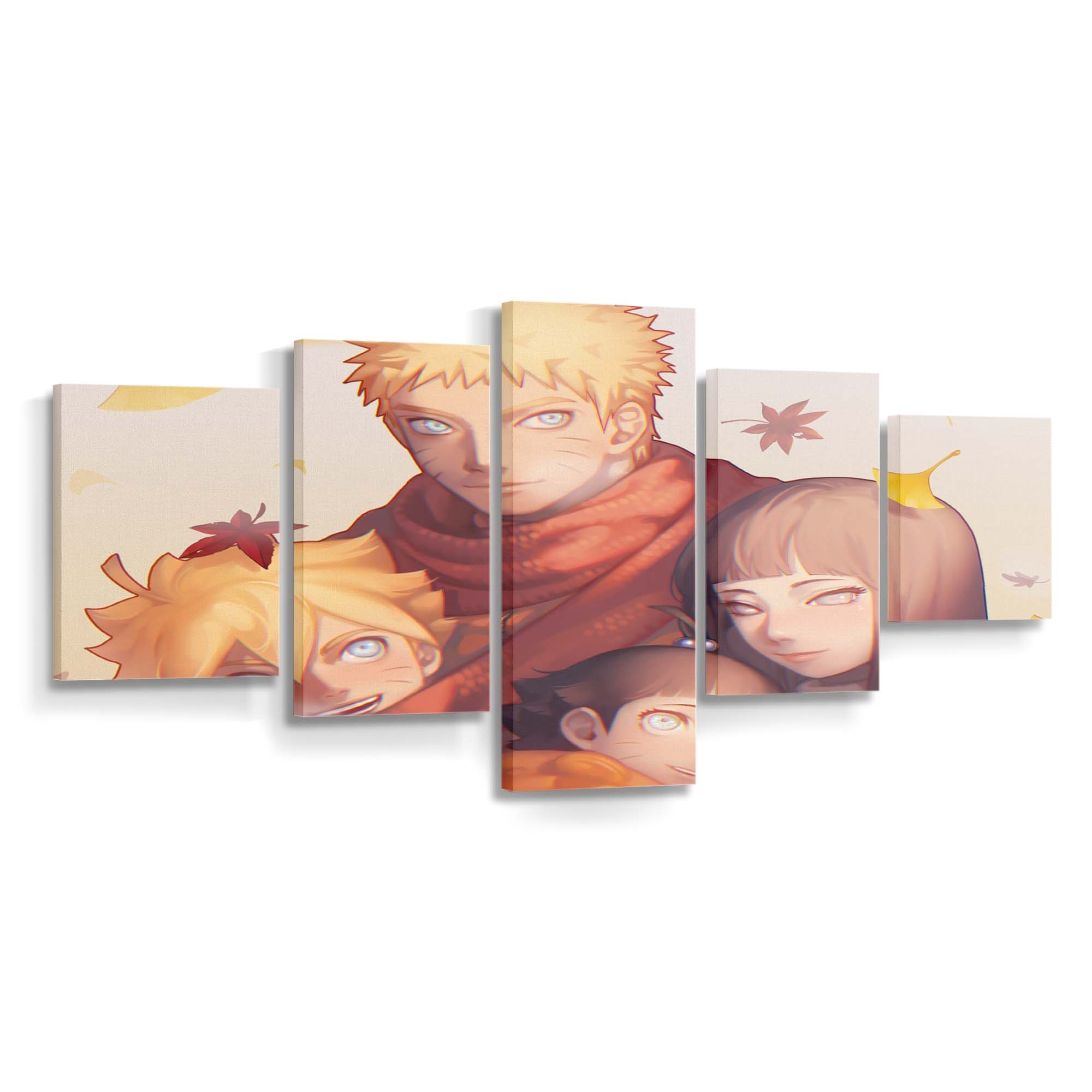 Naruto Shippuuden – Das Vermächtnis Der Uzumaki: Von Naruto Zu Boruto - Anime Wandbild - Leinwandbild naruto shippuudenuzumaki narutohinata hy ga naruto shippudenuzumaki borutouzumaki himawari 0001