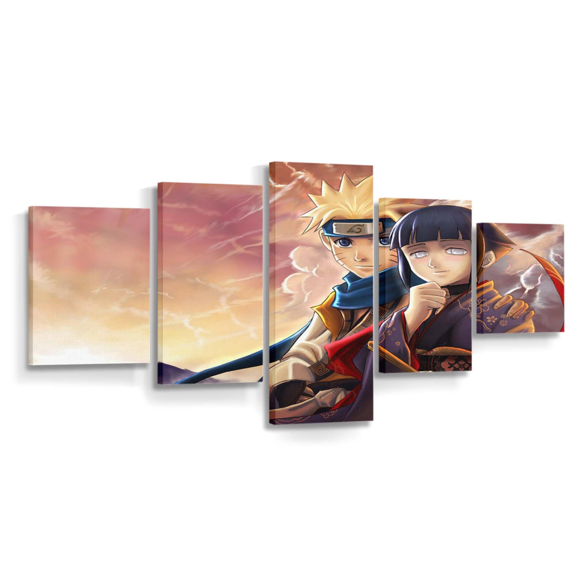 Naruto Shippuuden – Uzumaki Naruto & Hinata: Eine Geschichte Voller Mut - Anime Wandbild - Leinwandbild naruto shippuudenuzumaki narutohyuuga hinata