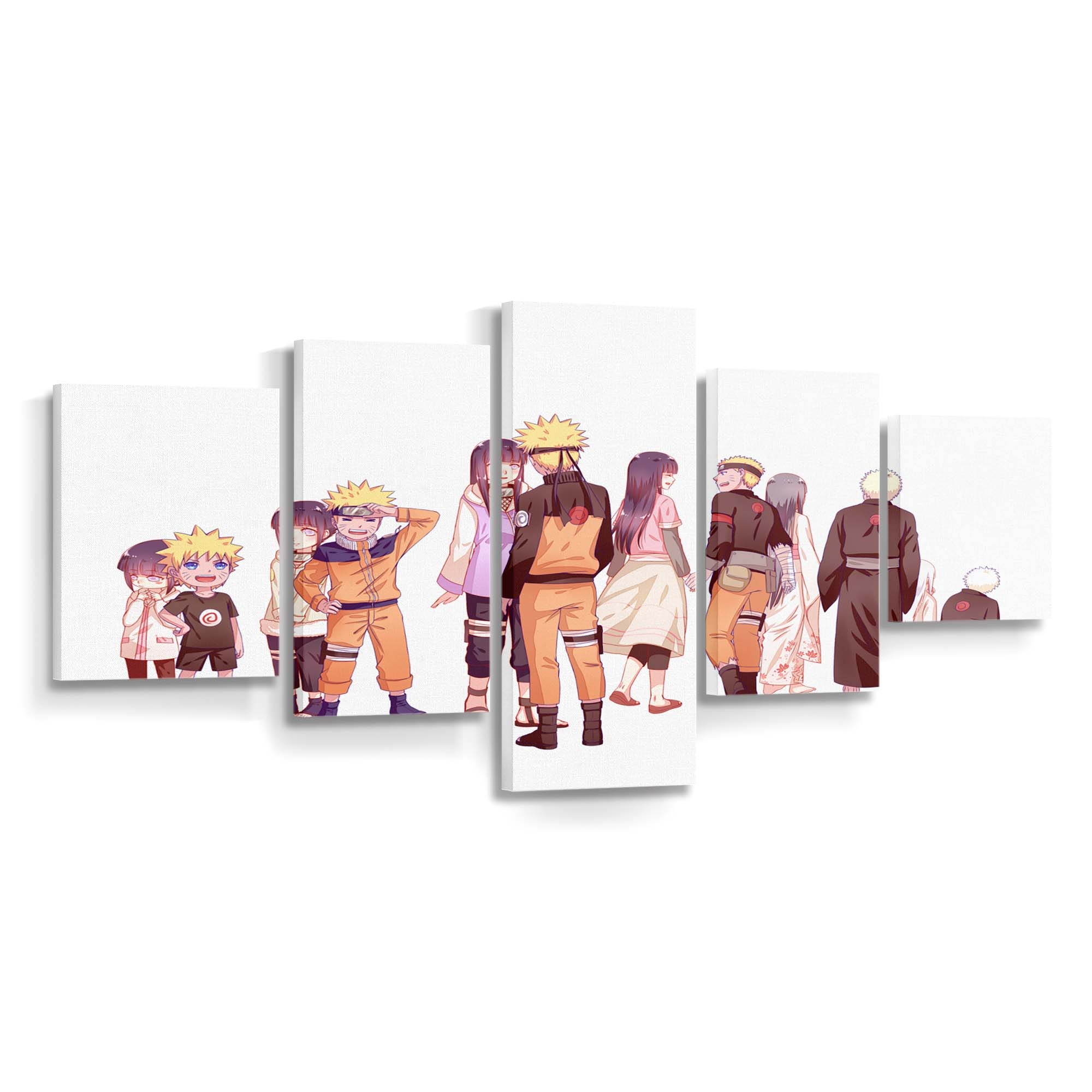 Naruto Shippuuden – Junges Paar: Naruto Uzumaki & Hinata Hyūga - Anime Wandbild - Leinwandbild naruto shippuudenuzumaki narutohyuuga hinatacoupleyoung narutoyoung hinata
