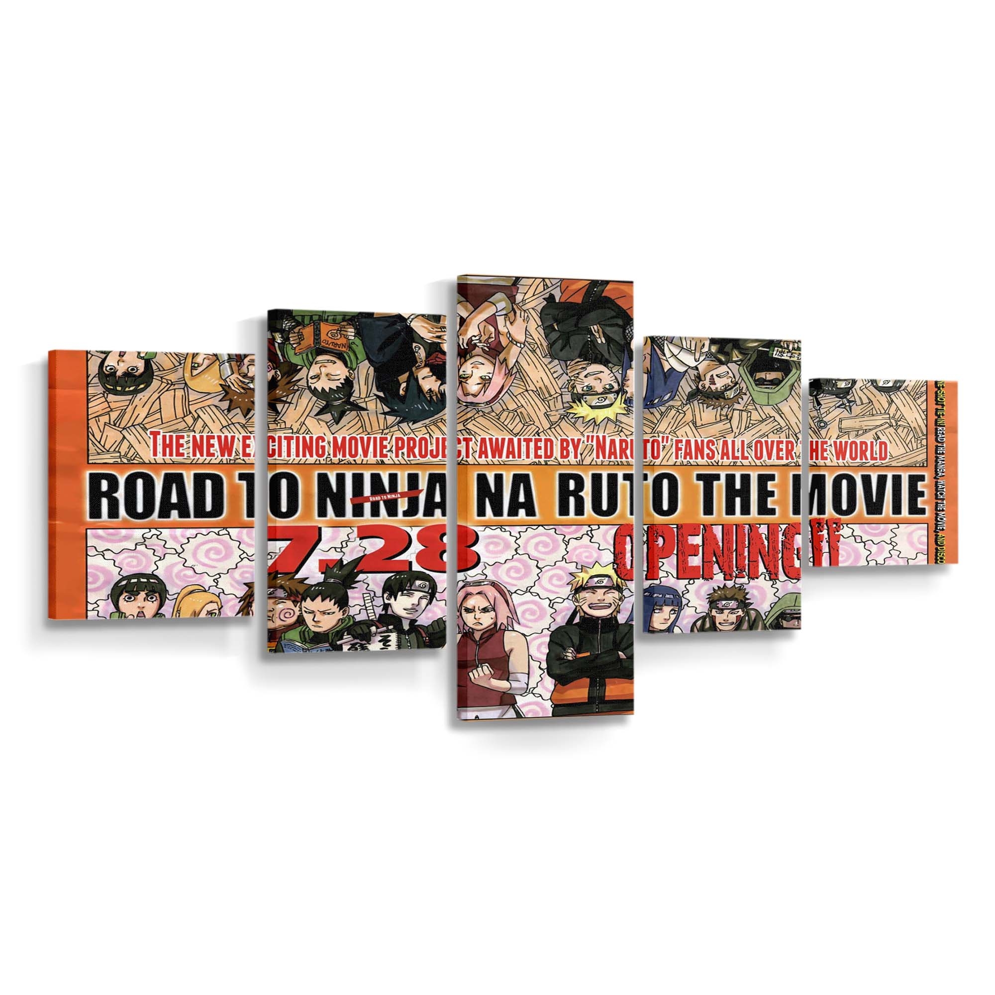 Naruto Shippuuden – Road To Ninja: Naruto, Hinata & Sakura Vereint - Anime Wandbild - Leinwandbild naruto shippuudenuzumaki narutohyuuga hinatamovie posterharuno sakuraroad to ninja naruto the m