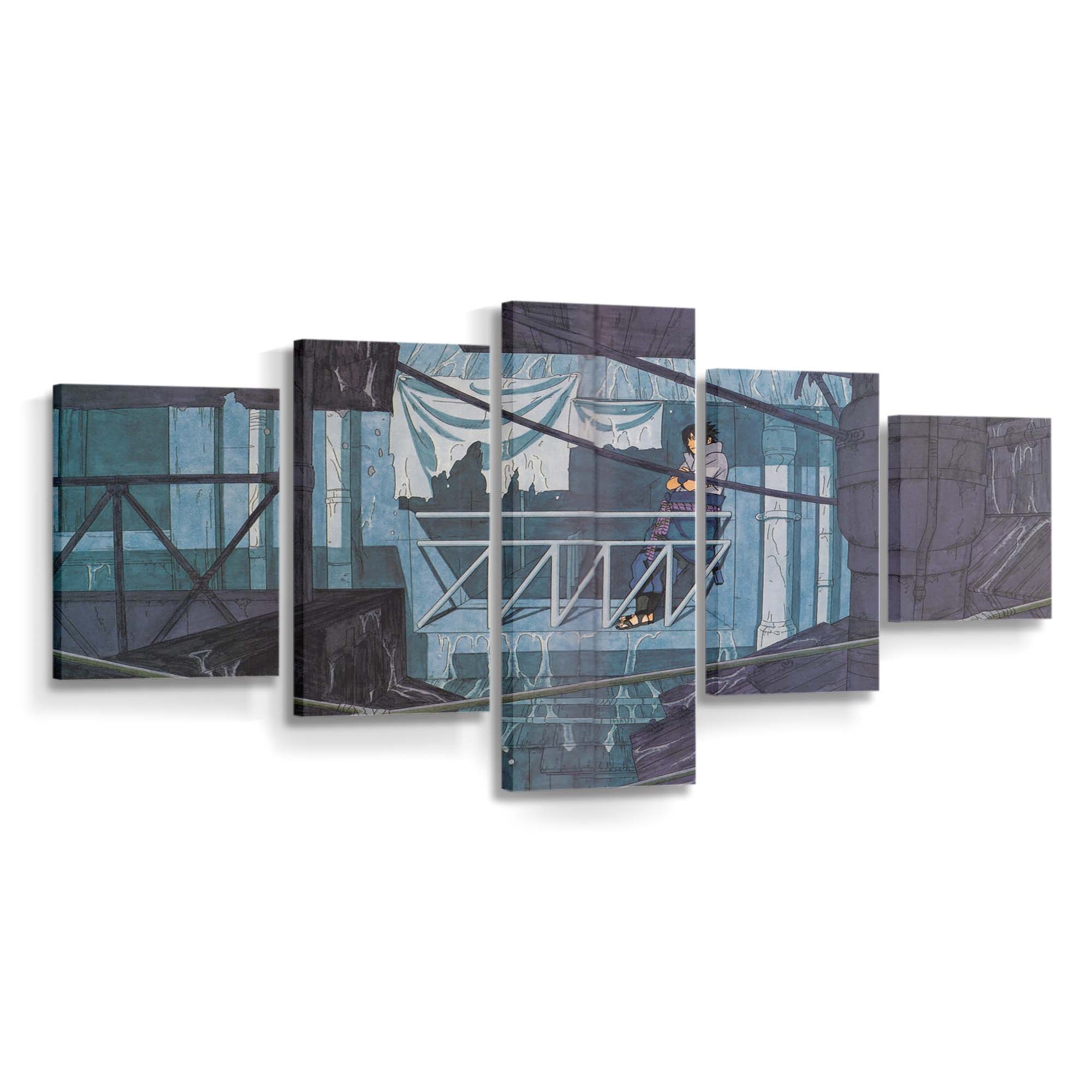 Naruto Shippuuden – Naruto & Sasuke: Ewige Rivalität In Kunst Verewigt - Anime Wandbild - Leinwandbild naruto shippuudenuzumaki narutouchiha sasukeartworkmasashi kishimotoillustration