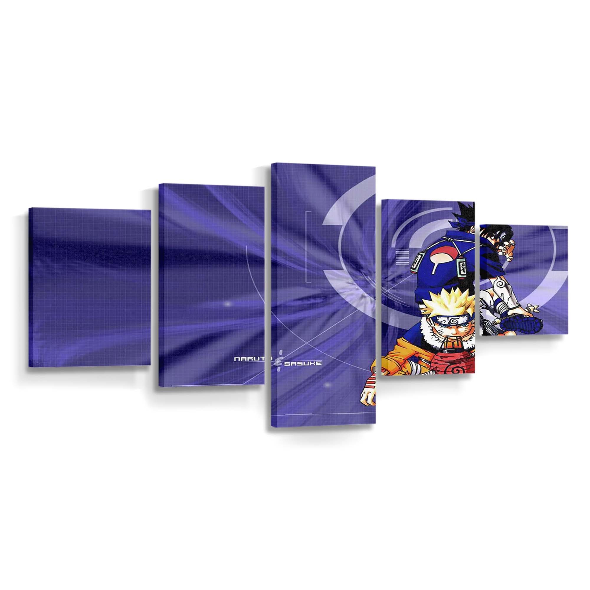 Naruto Shippuuden – Naruto & Sasuke: Zwei Schicksale, Eine Seele - Anime Wandbild - Leinwandbild naruto shippuudenuzumaki narutouchiha sasukepersonscreenshotcomputer wallpaper