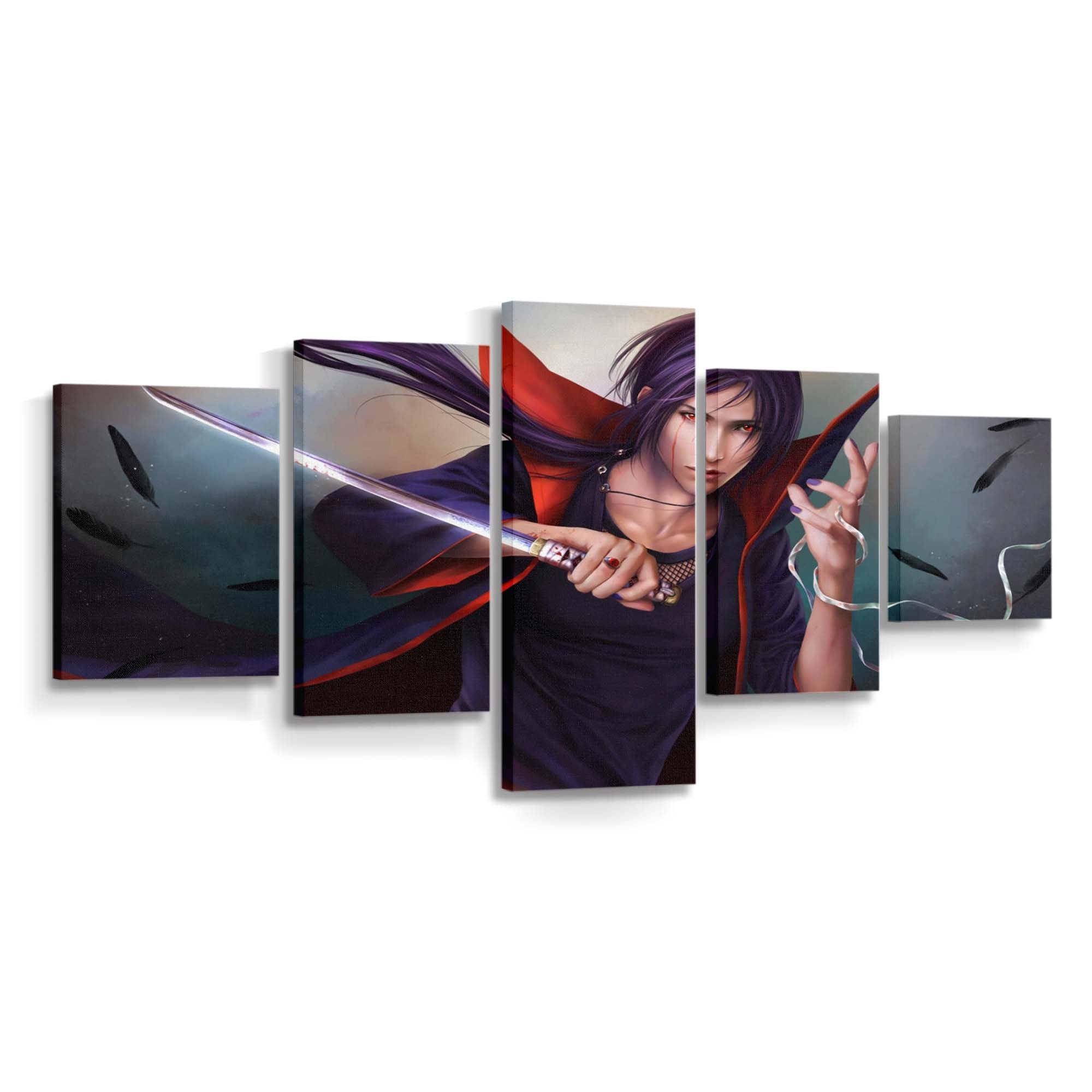 Naruto Itachi Uchiha Art - Anime Wandbild - Leinwandbild narutoitachiuchihaart