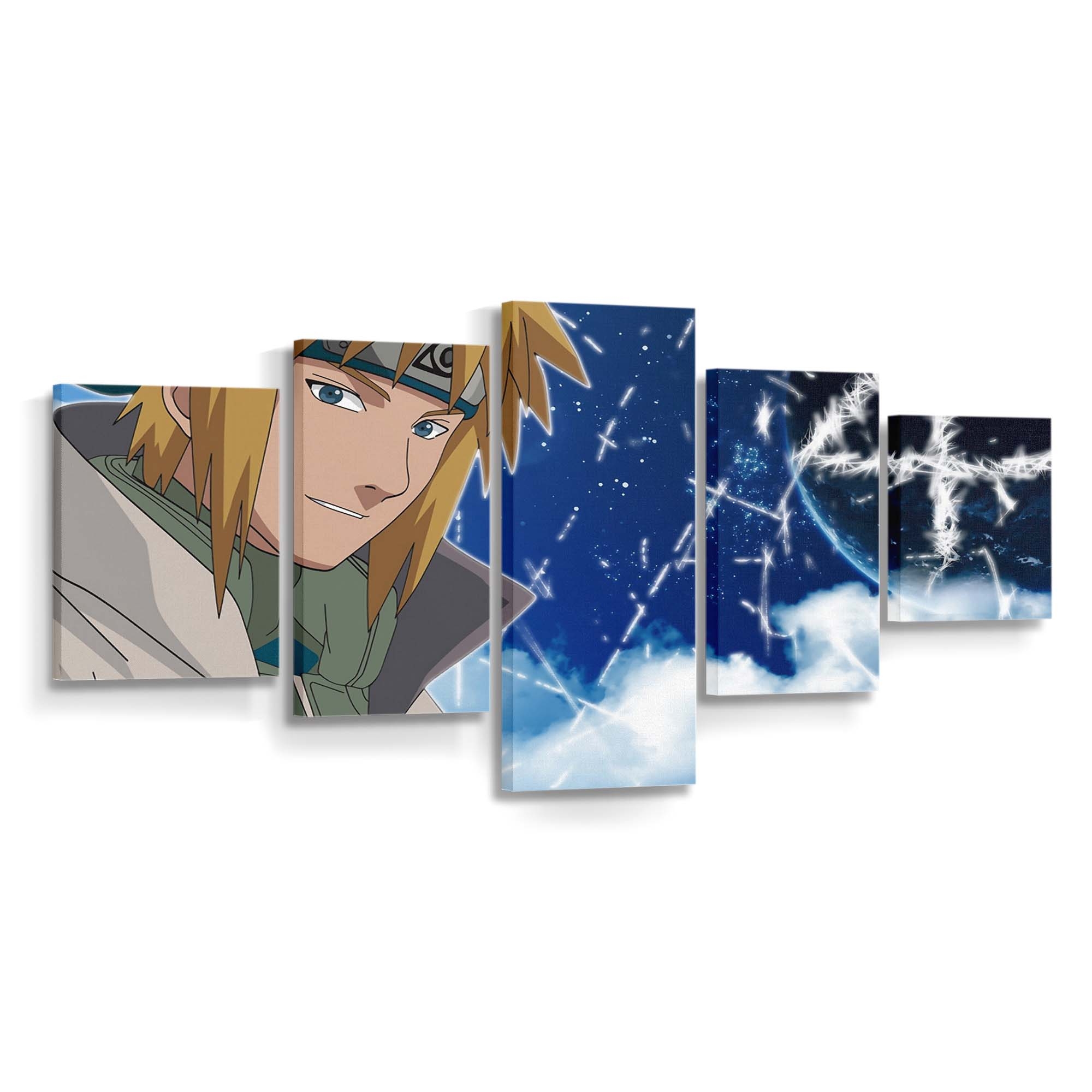 Naruto Shippuden – Yondaime Hokage Minato Namikaze Unter Dem Weiten Himmel, Das Gesicht Eines Helden - Anime Wandbild - Leinwandbild narutonaruto shippudenyondaimeminato namikazeskyface