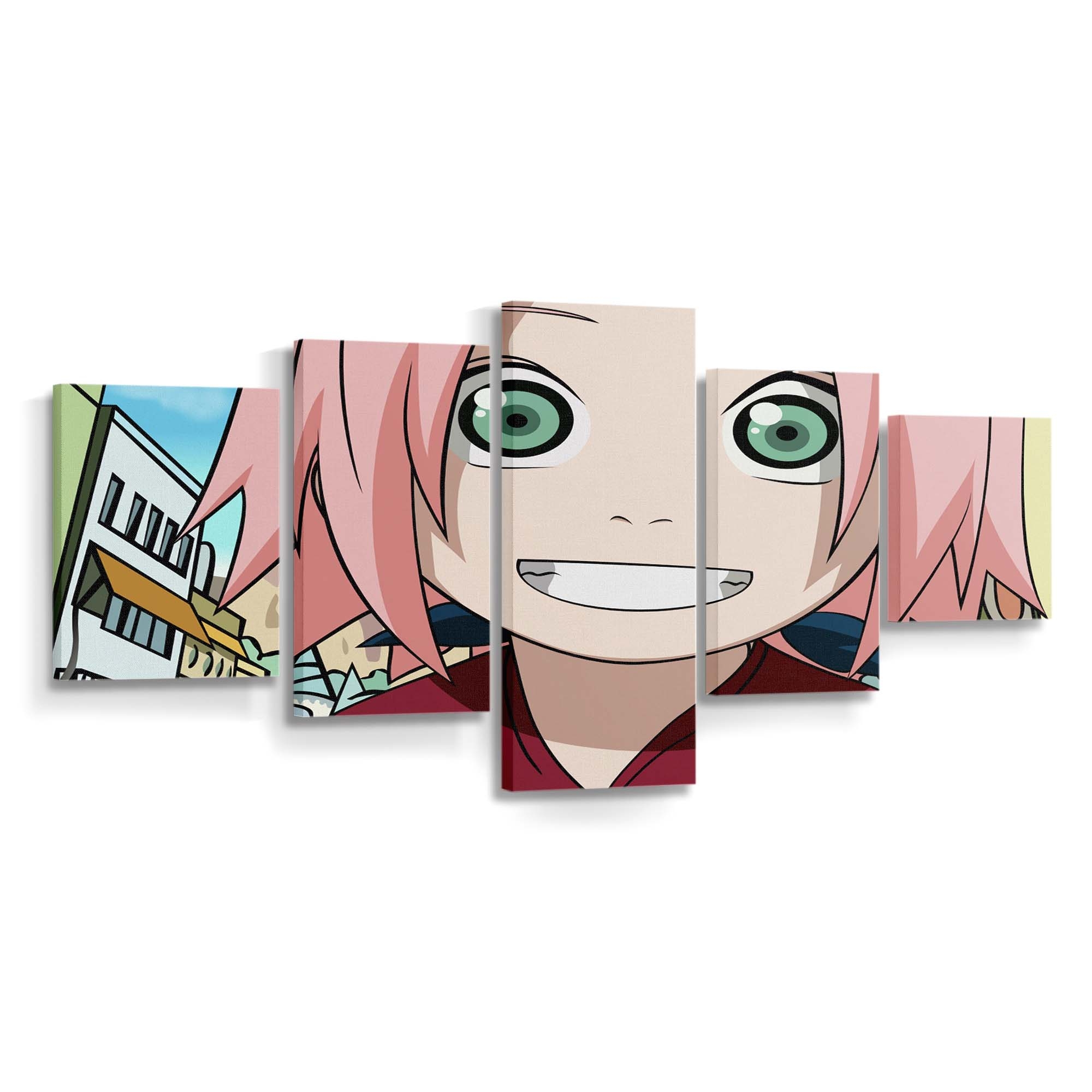 Naruto Sakura Girl Close Up Teeth - Anime Wandbild - Leinwandbild narutosakuragirlclose upteeth