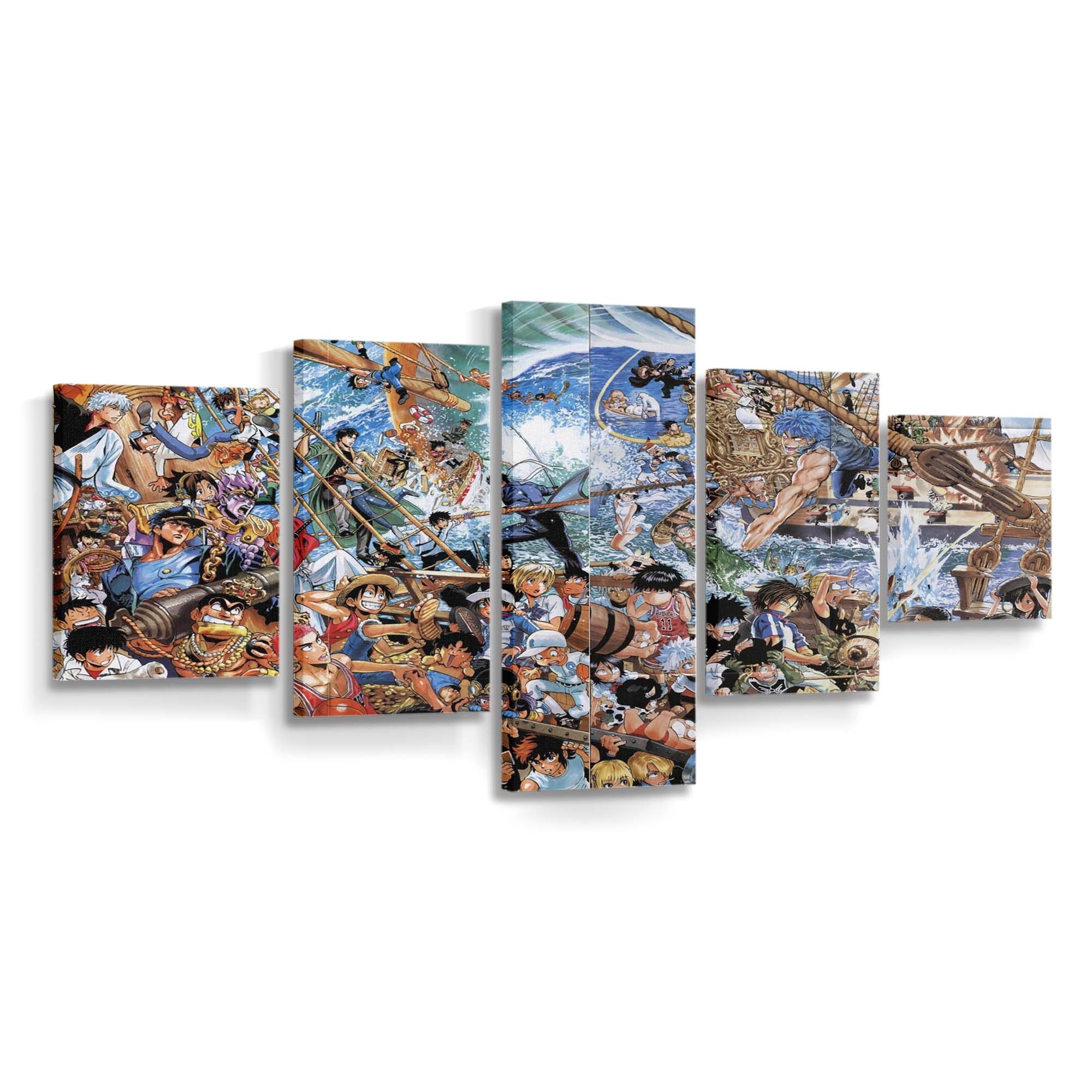 People Anime Crossover Manga Naruto Shippuuden Jojo'S Bizarre Adventure - Anime Wandbild - Leinwandbild peopleanimecrossovermanganaruto shippuudenjojos bizarre adventure
