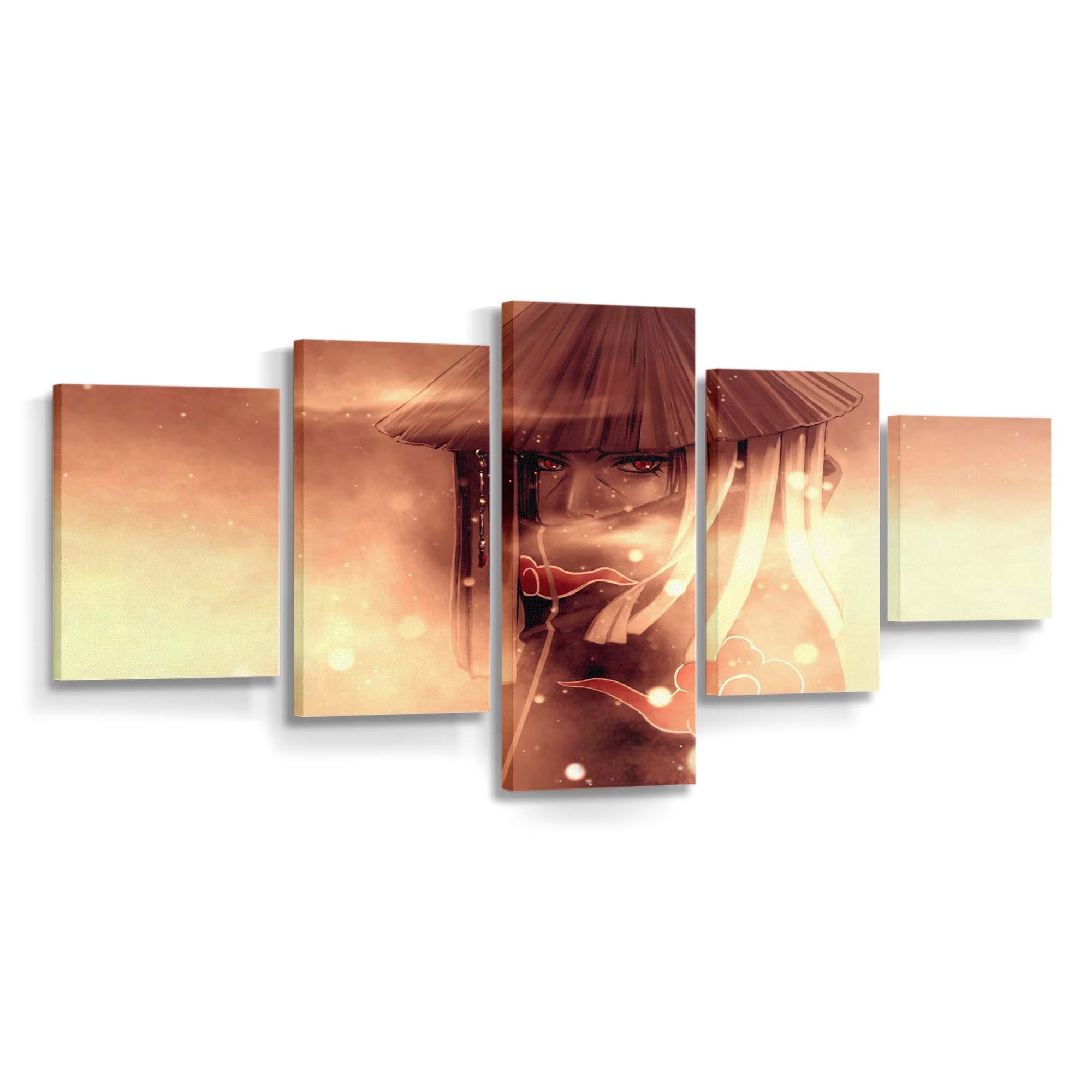 Sunlight Anime Red Naruto Shippuuden Hat Snow - Anime Wandbild - Leinwandbild sunlightanimerednaruto shippuudenhatsnow