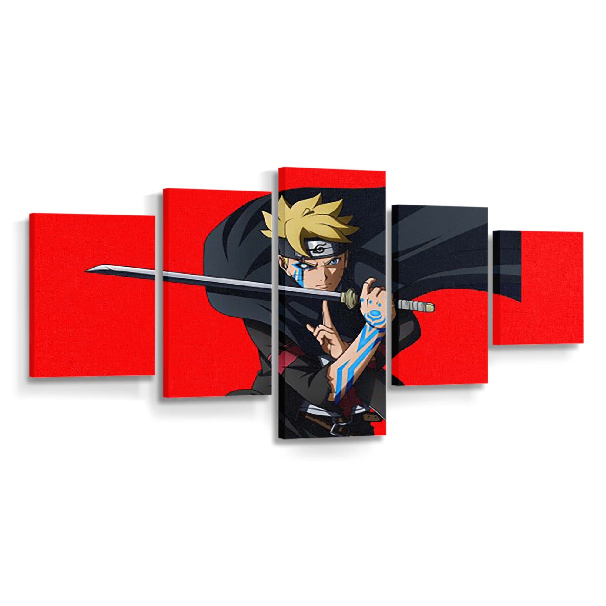 Boruto Uzumaki Naruto Shippuden Naruto Black Dress Red Naruto - Anime Wandbild - Leinwandbild th boruto uzumaki naruto shippuden naruto black dress red background 4k 5k hd naruto
