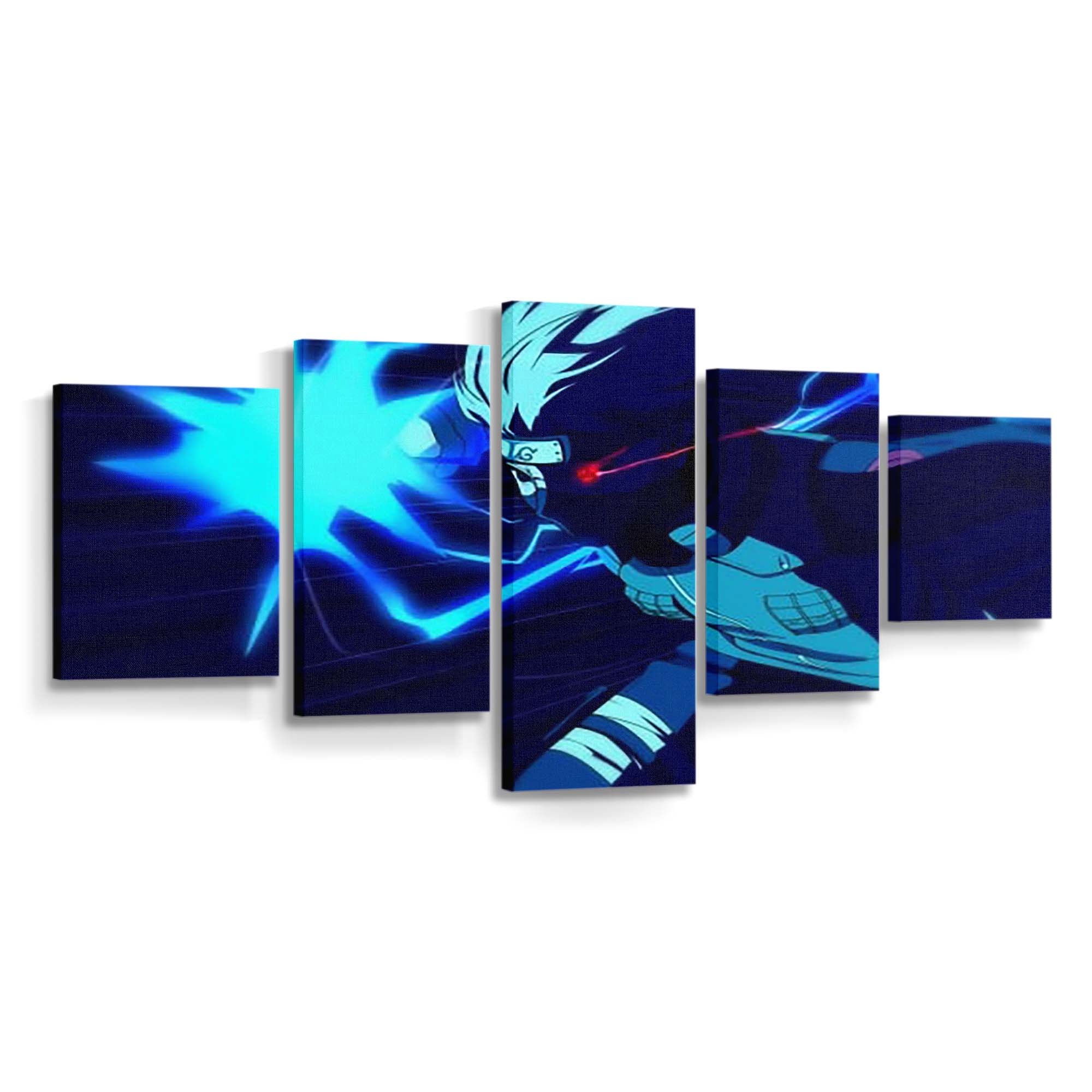Kakashi Hatake Blue Naruto - Anime Wandbild - Leinwandbild th kakashi hatake blue background hd naruto