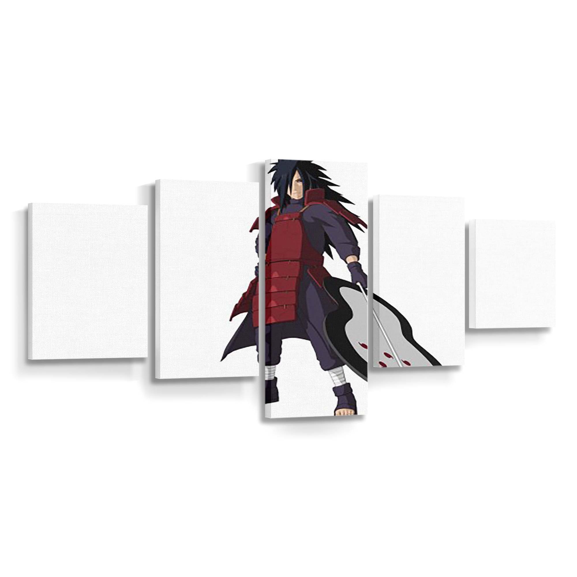 Madara Uchiha White Naruto - Anime Wandbild - Leinwandbild th madara uchiha white background hd naruto