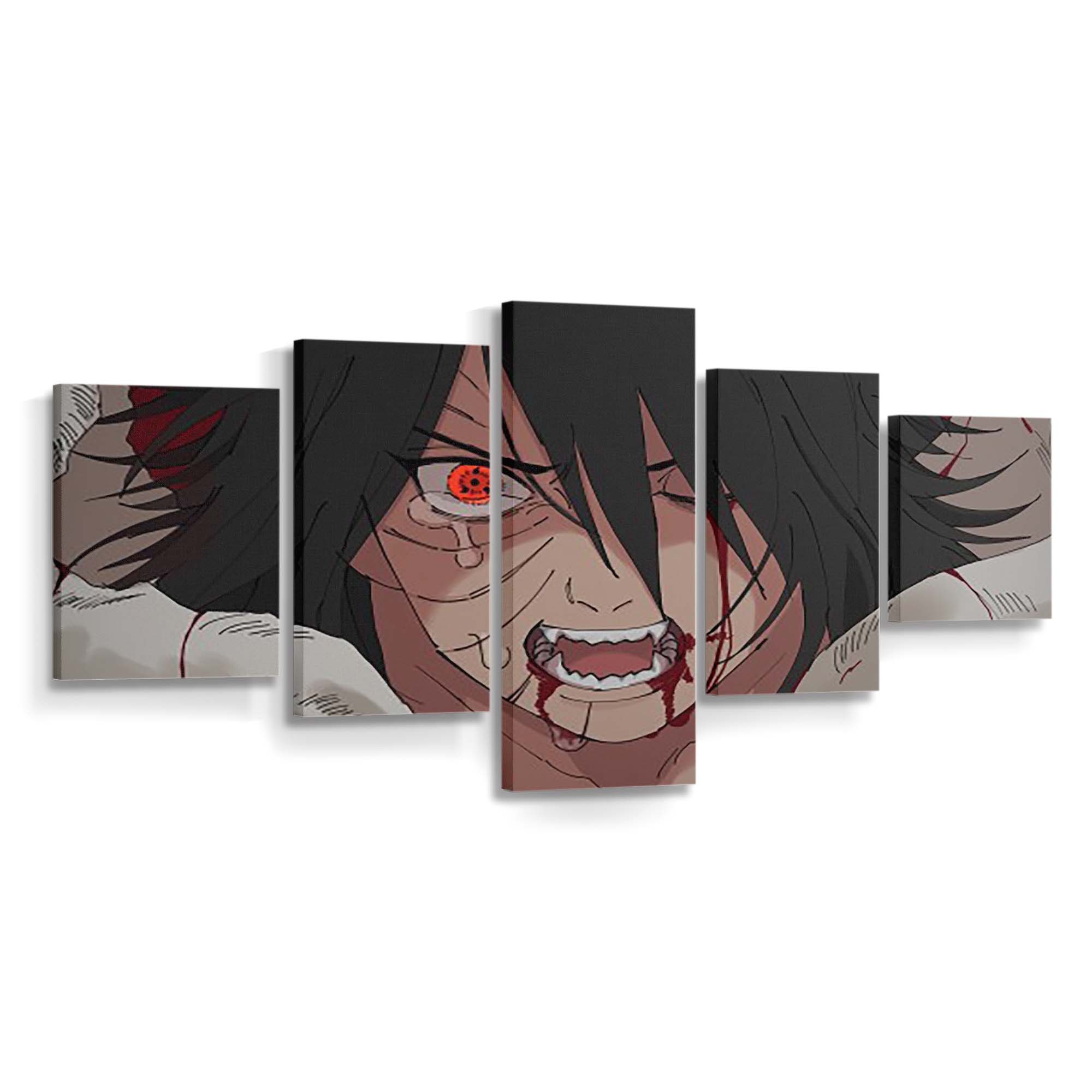Naruto Crying Blood - Anime Wandbild - Leinwandbild th naruto crying blood 4k hd