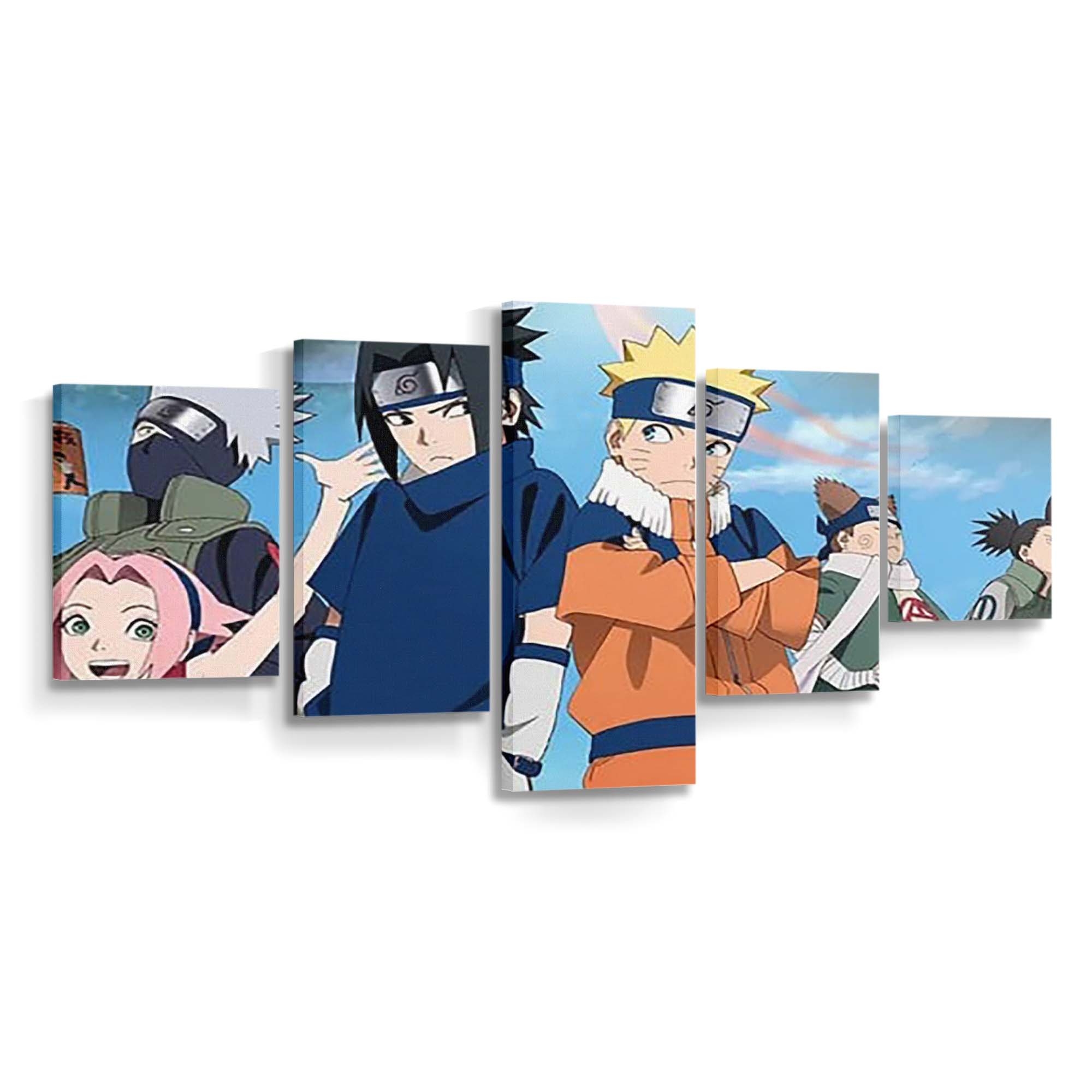 Naruto Shippuden Naruto Uzumaki Sasuke Uchiha Sakura Haruno Kakashi Hatake Sai Yamato Naruto - Anime Wandbild - Leinwandbild th naruto shippuden naruto uzumaki sasuke uchiha sakura haruno kakashi hatake sai yamato hd naruto